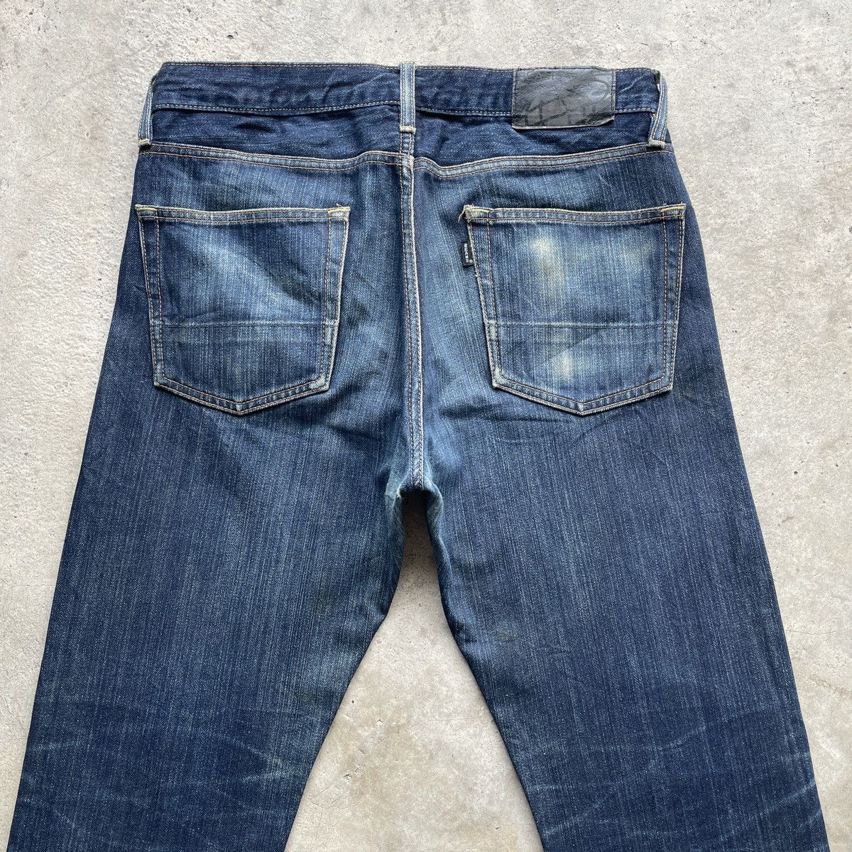 Japanese Brand W32x33💥 Vintage Beams Dark Blue Denim Jeans Pants Size US 32 / EU 48 - 10 Thumbnail