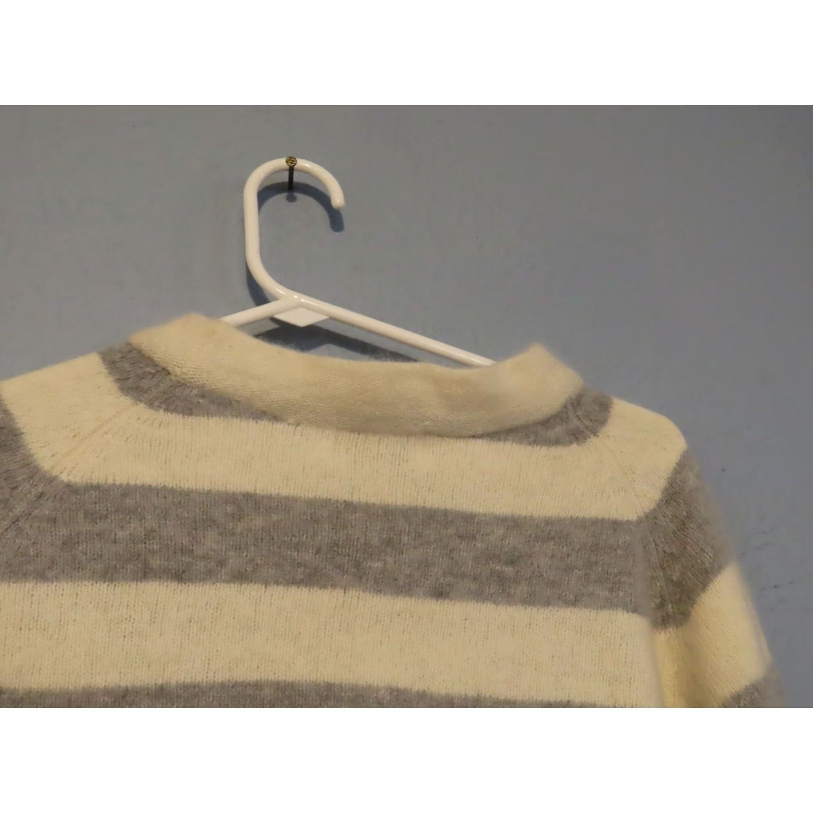 Vintage VINTAGE Tony Lambert Women Sweater L Wool Striped Crew Neck Pullover White N/A Size L / US 10 / IT 46 - 7 Thumbnail