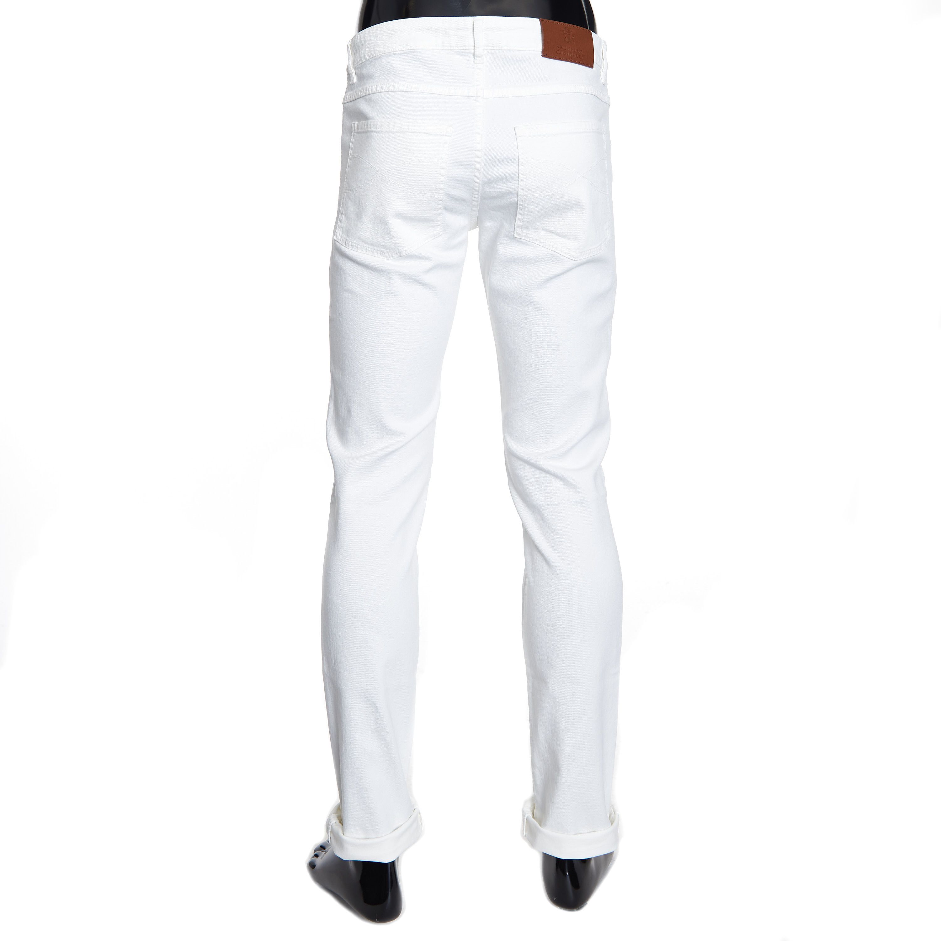 Brunello Cucinelli Snow White Stretch Denim Trousers - Slim Fit, Five-Pocket Size US 36 / EU 52 - 3 Thumbnail