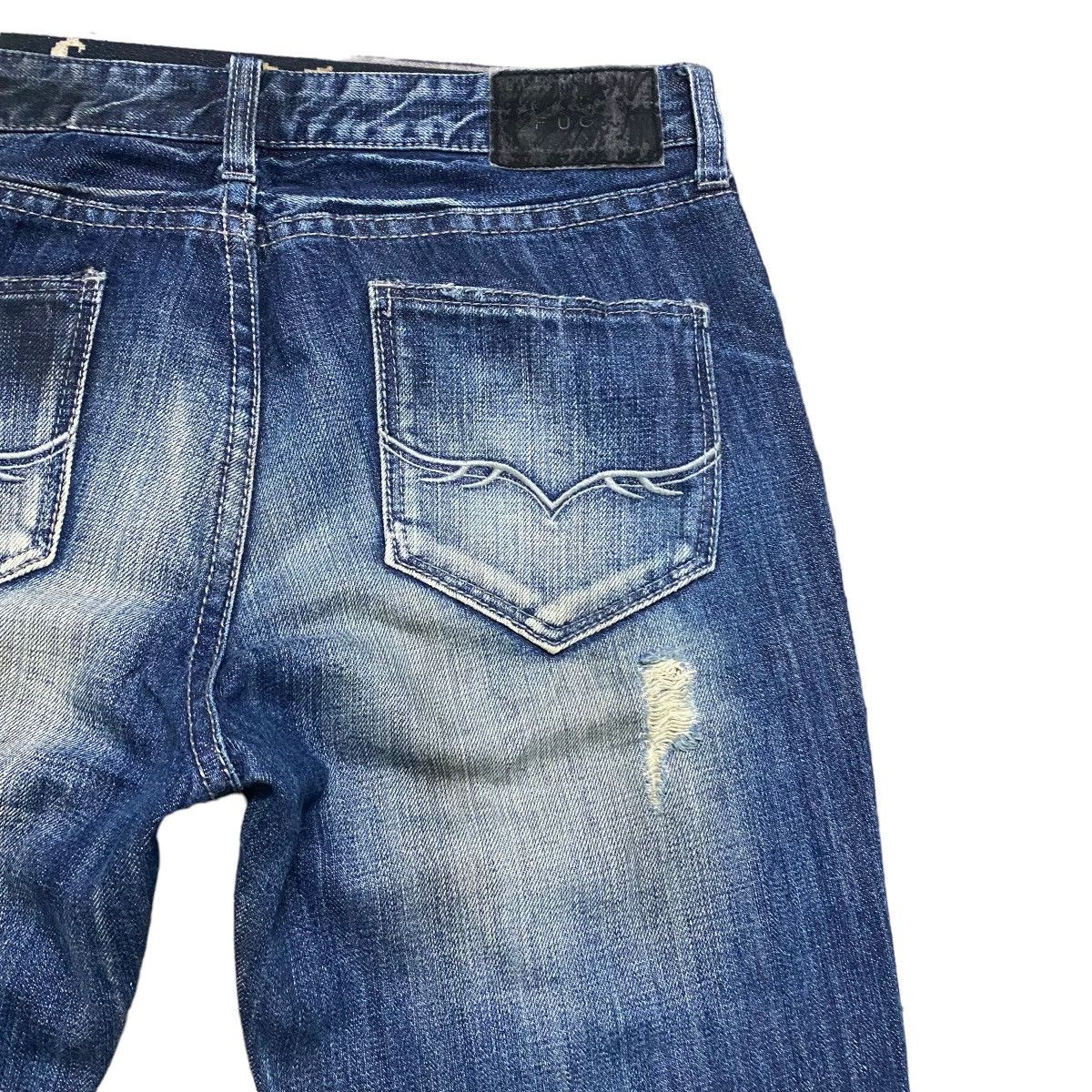 GOSTAR DE FUGA Fuga Denim Mud Oil Stained Flare Jeans Size US 31 - 13 Thumbnail