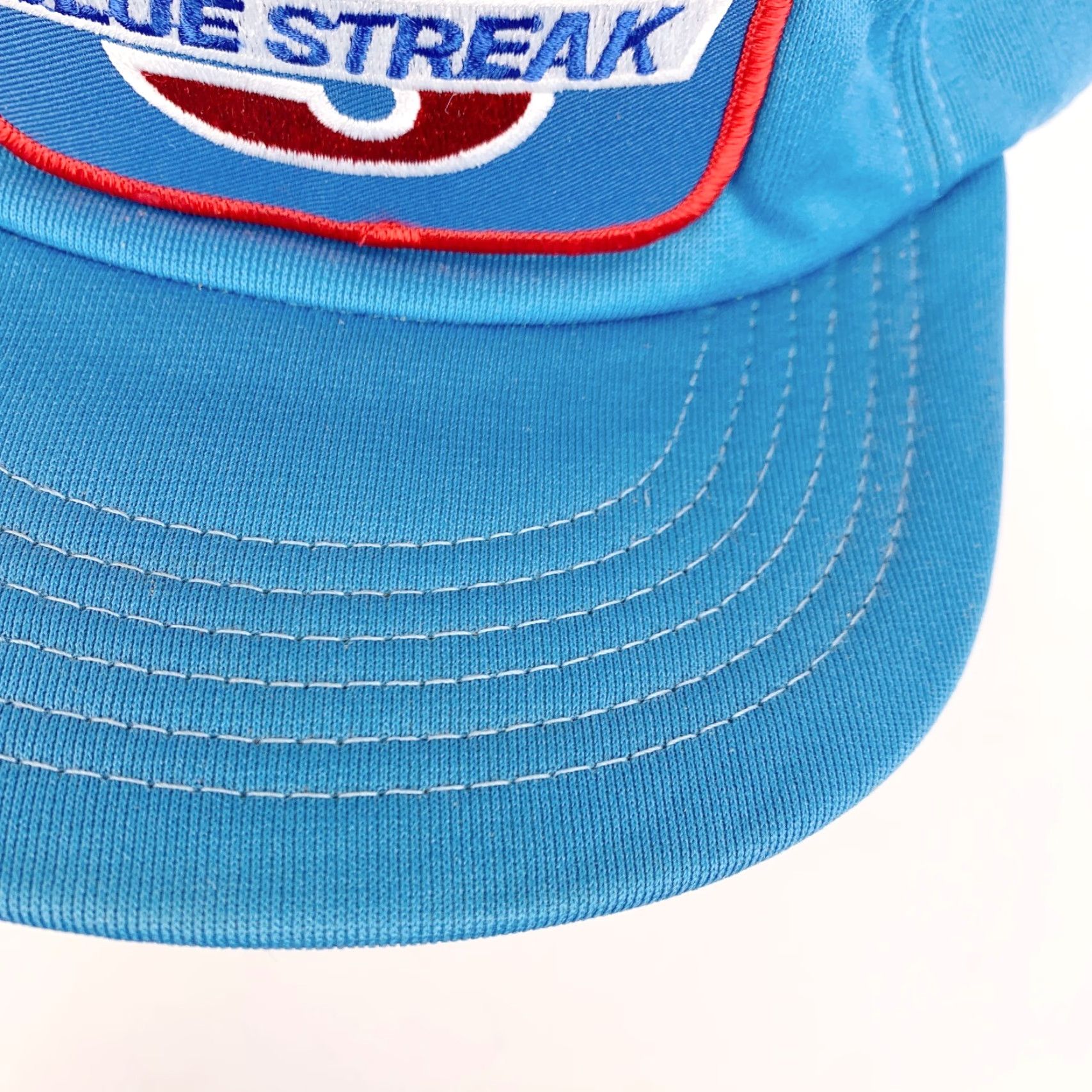 Vintage VINTAGE Active Generation Blue Streak Patch Snapback Trucker Cap Hat One Size 1970s Size ONE SIZE - 3 Thumbnail