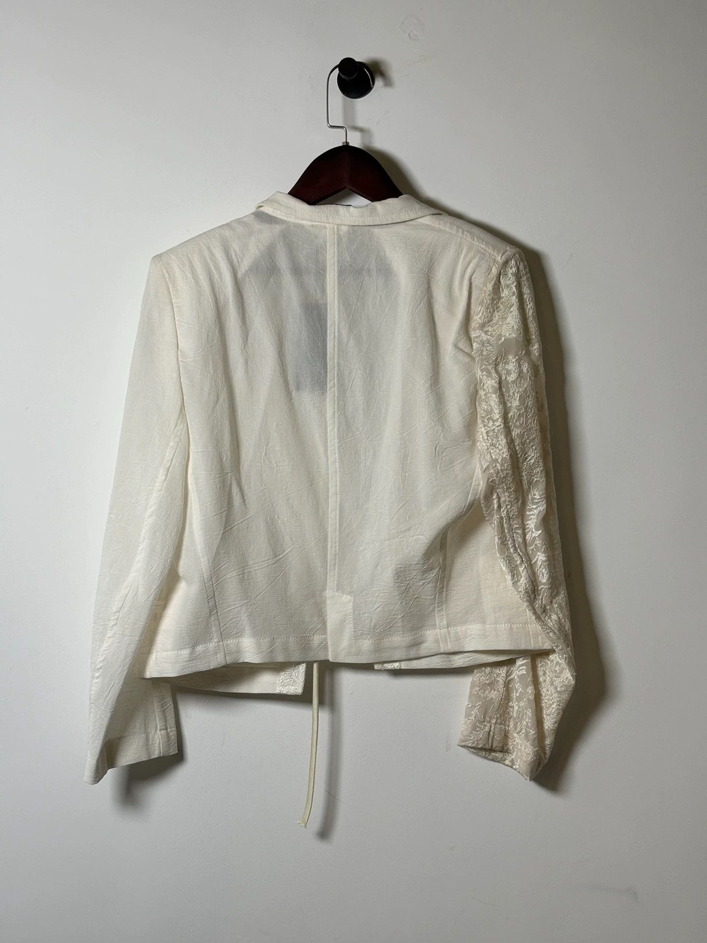 Ann Demeulemeester Ann Demeulemeester White Jacquard Embroidered Short Jacket Size S / US 4 / IT 40 - 5 Thumbnail