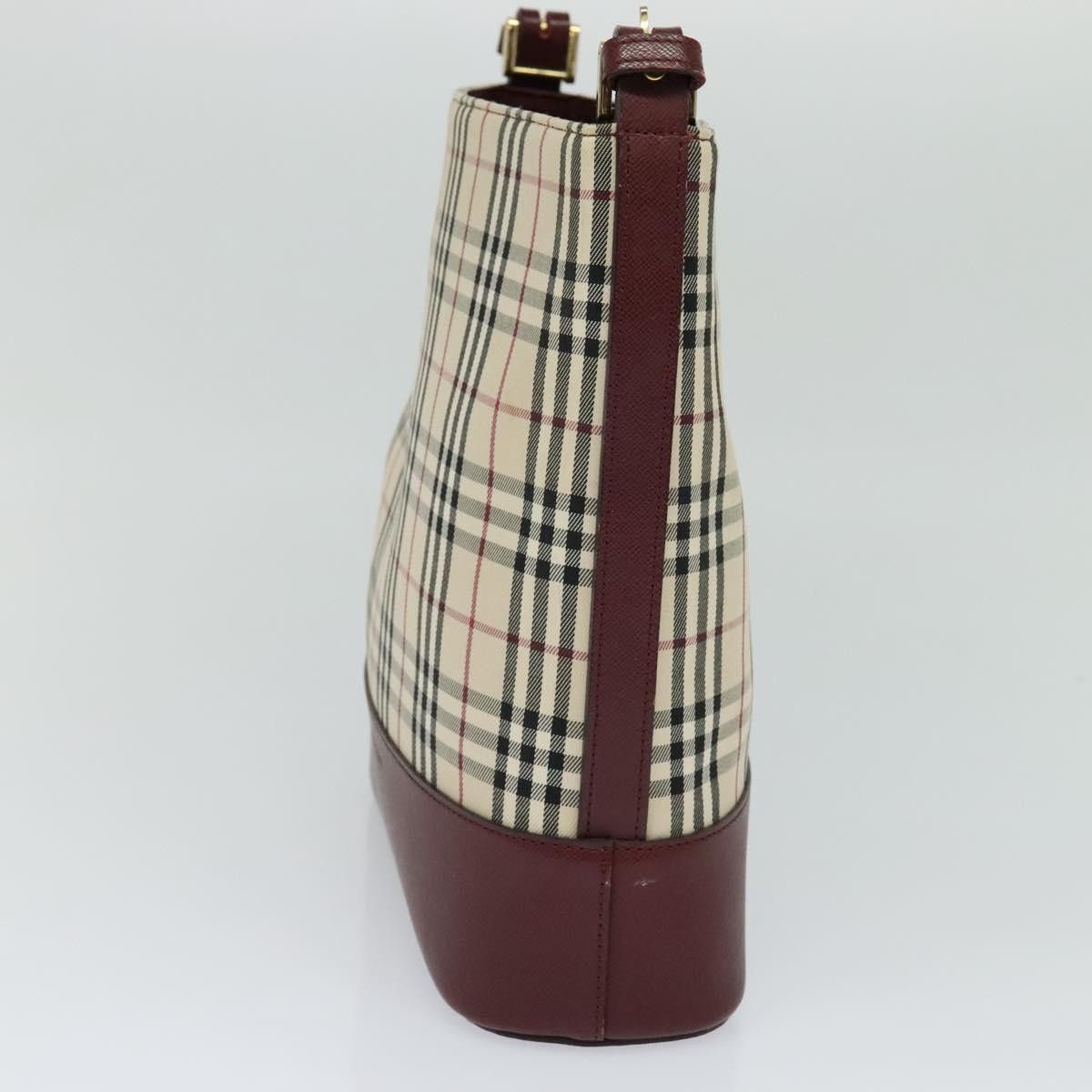 Burberry Burberry Nova Check Shoulder Bag Canvas Beige Red Size ONE SIZE - 4 Thumbnail