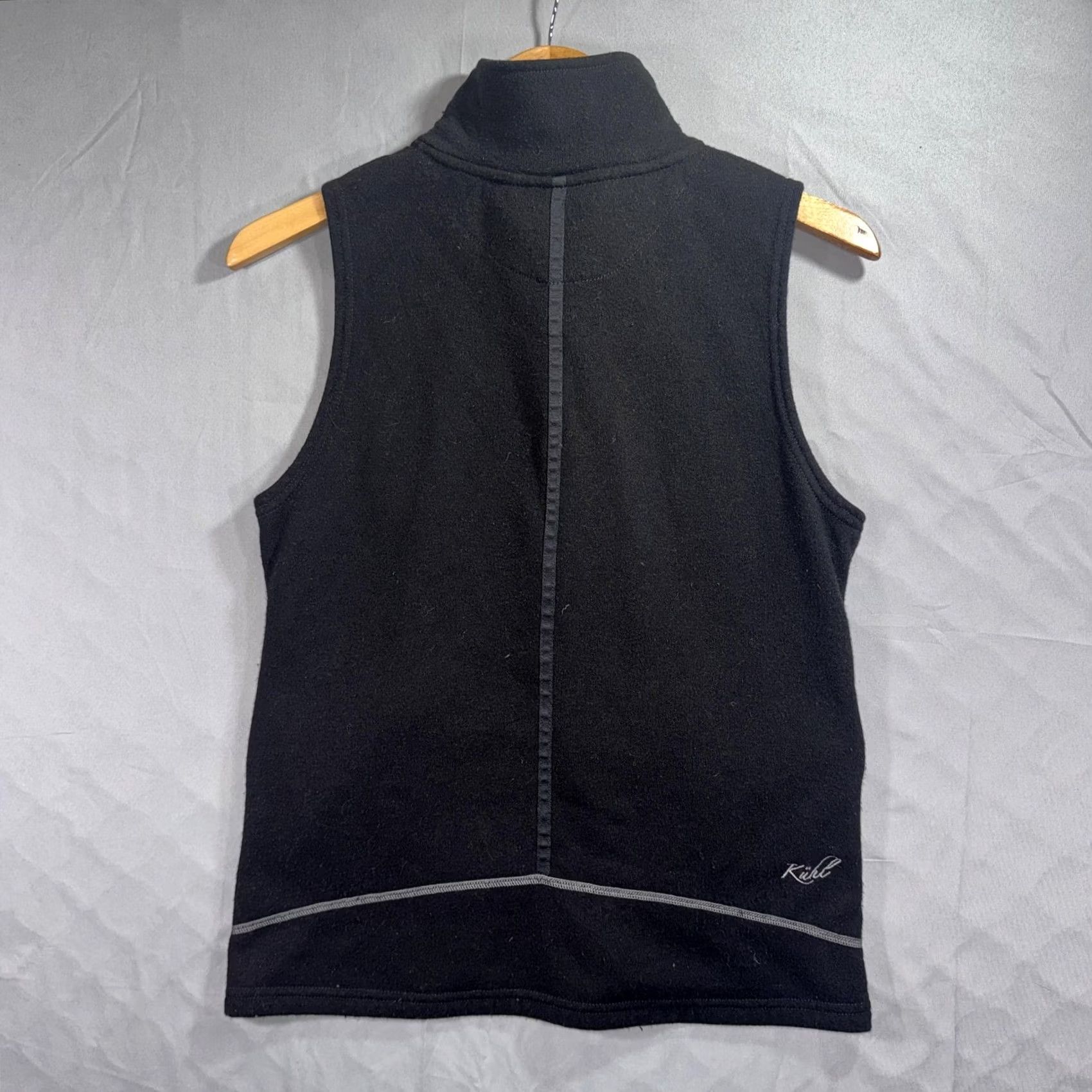Layer 8 Kuhl Vest Womens Medium Black Kashmira Fleece Full Zip Pockets Outdoor Layer Complete Zip Casual Travel Wear Mens? Size M / US 6-8 / IT 42-44 - 2 Thumbnail