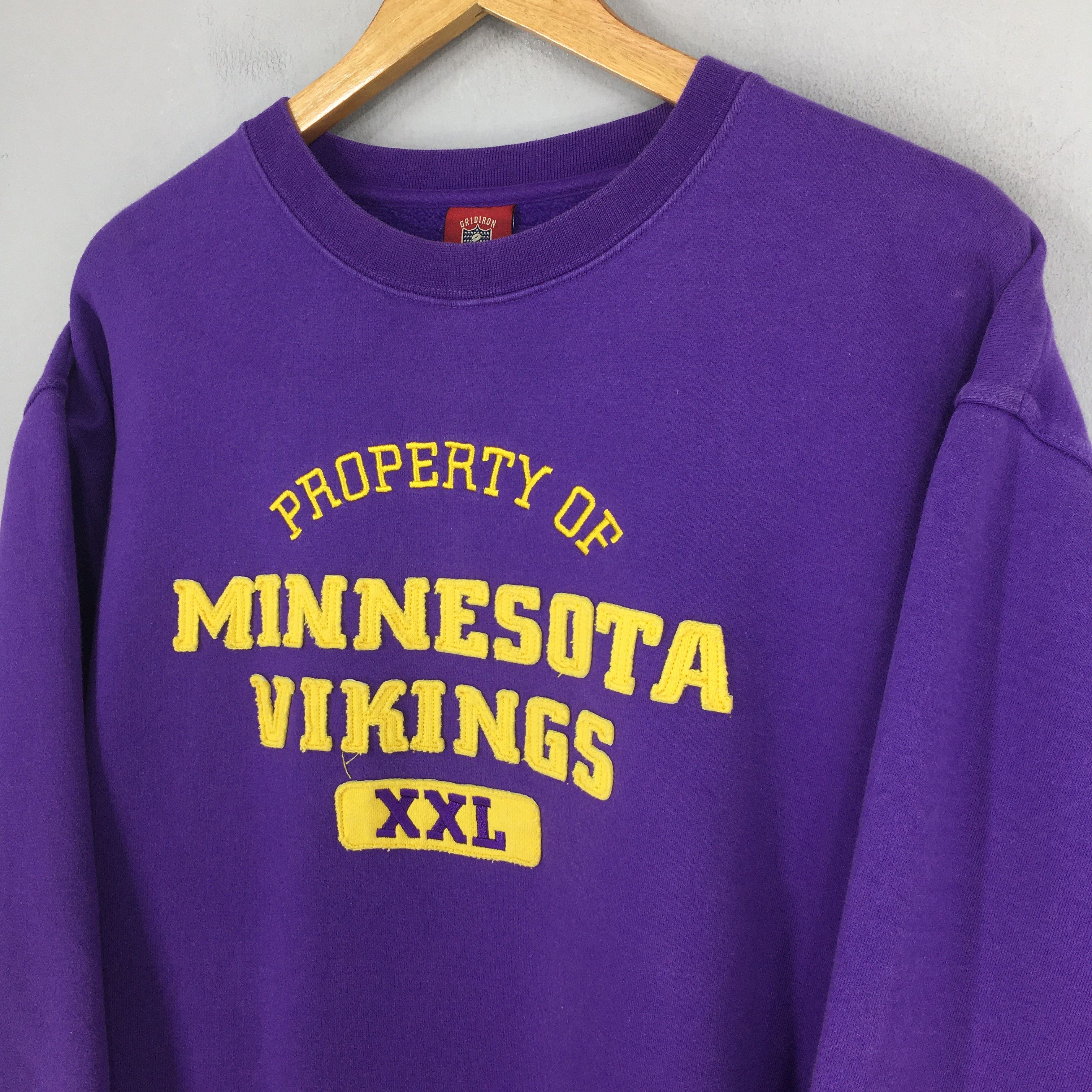 NFL × Vintage Vintage Minnesota Vikings NFL Rugby Purple Crewneck Large Size US L / EU 52-54 / 3 - 3 Thumbnail