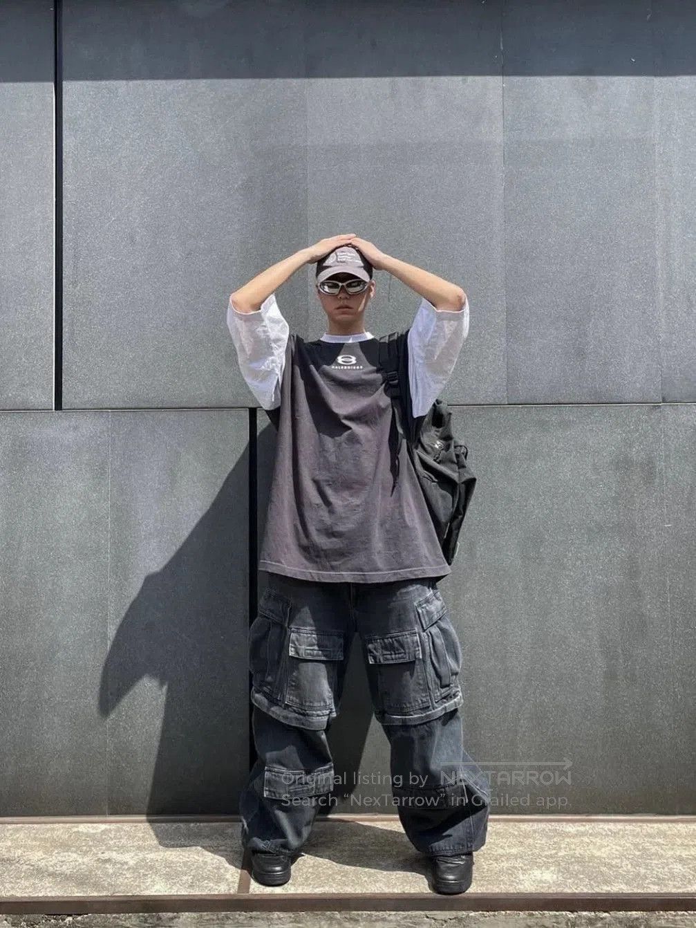 Balenciaga Black and Gray Short Sleeve T. Size US M / EU 48-50 / 2 - 8 Thumbnail