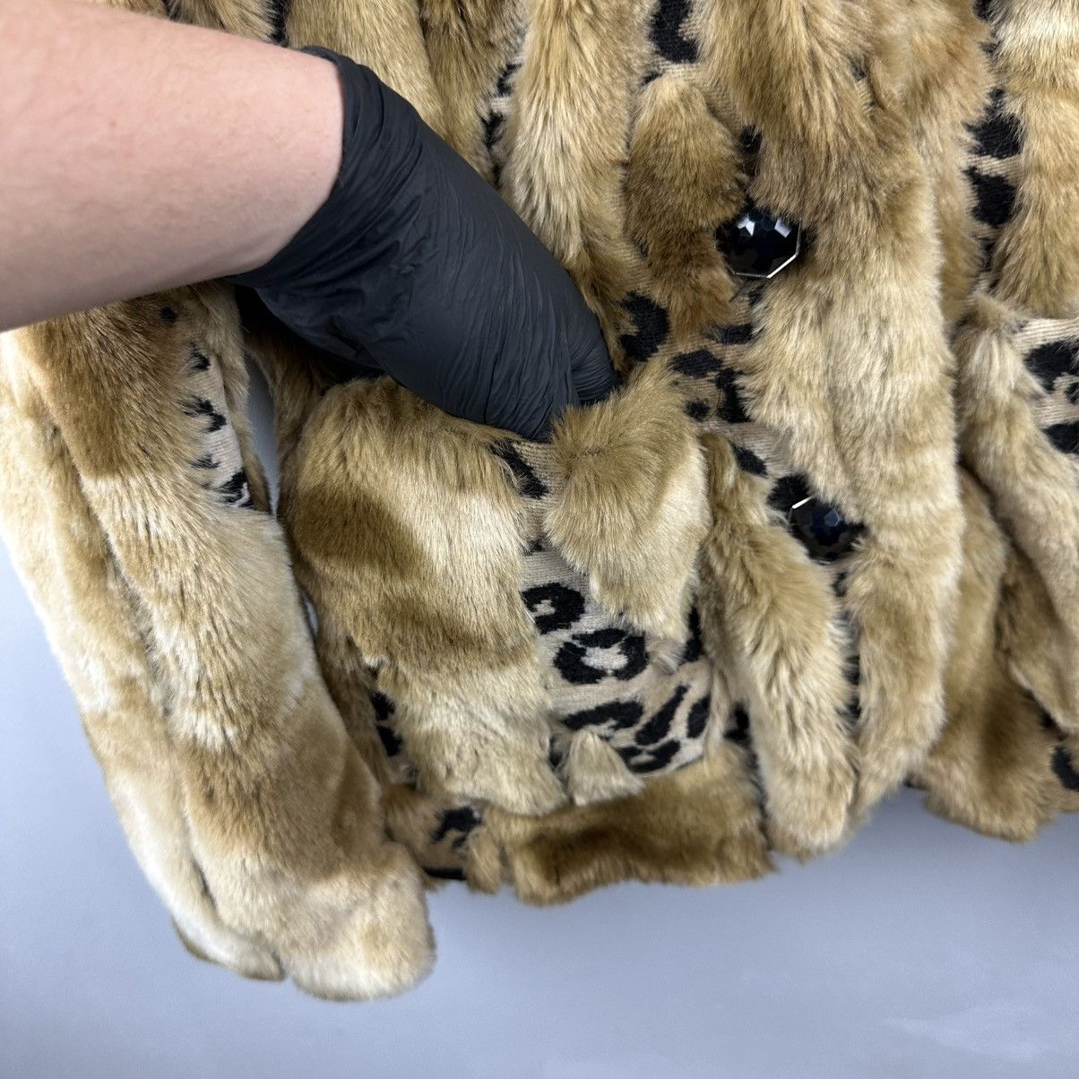 Vintage Vintage Bimbo Girl Y2K Glamour Leopard Fur Coat Size M / US 6-8 / IT 42-44 - 12 Thumbnail