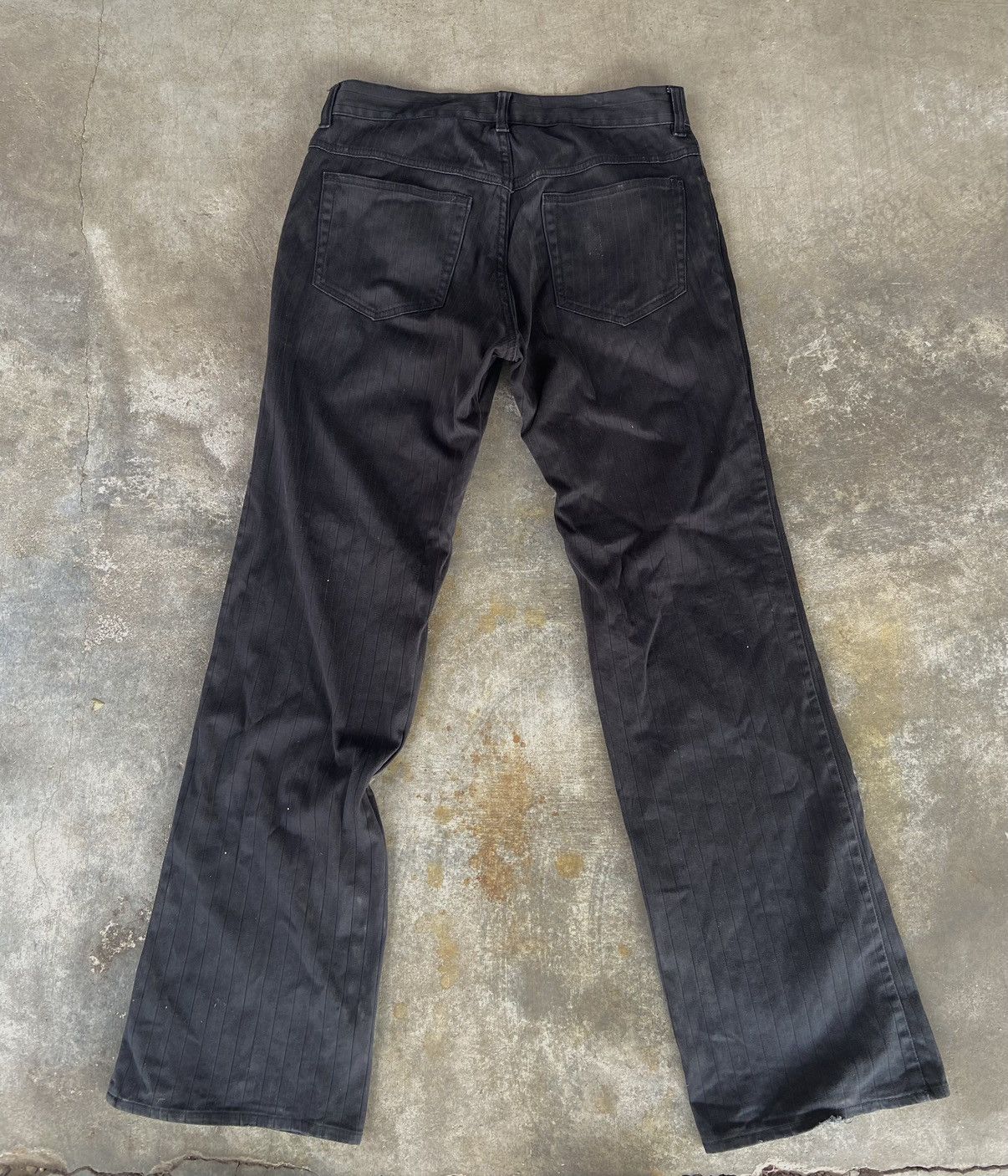 Japanese Brand Japanese wide flared pants stripe pattern Size US 34 / EU 50 - 3 Thumbnail