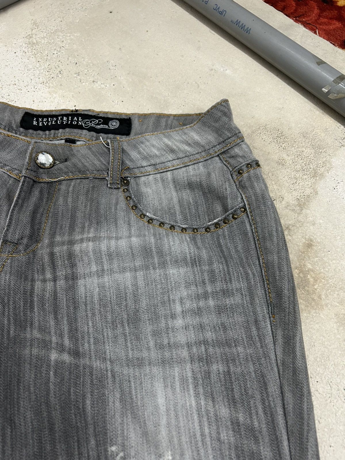 20471120 × Hysteric Glamour × Japanese Brand Industrial Revolution Grey Washed Distressed Studded Button Size US 32 / EU 48 - 9 Thumbnail