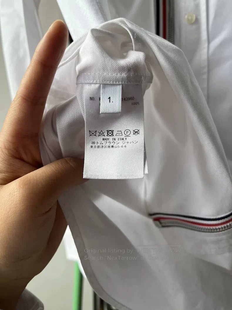 Thom Browne Thom Browne Oxford Cloth Zip-Up Red and Blue Striped Shirt Size US S / EU 44-46 / 1 - 5 Thumbnail