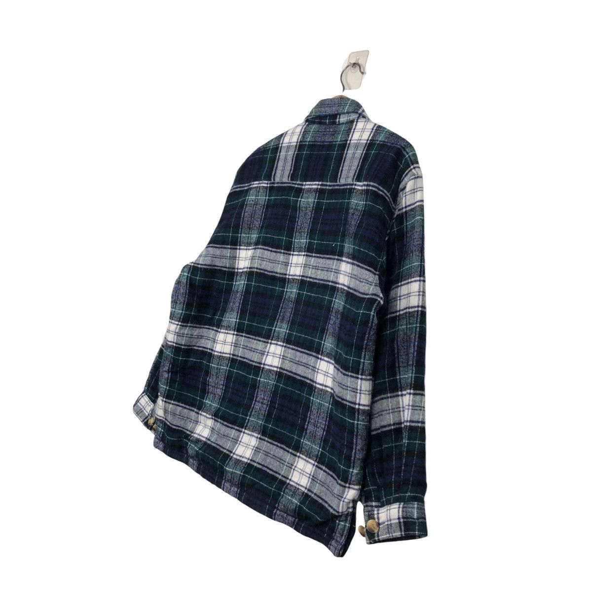 Japanese Brand 📌Vintage Button Jacket Dadge Tartan Design Sherpa Lining Size US L / EU 52-54 / 3 - 11 Thumbnail