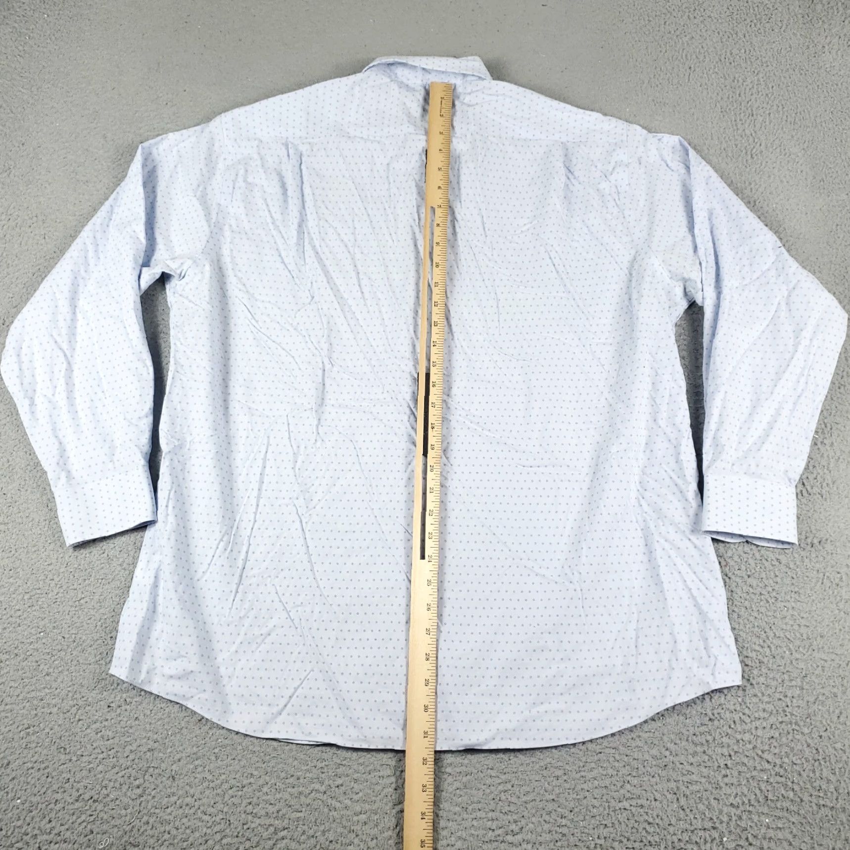 Tommy Hilfiger Tommy Hilfiger Shirt Mens 17 Blue Dress Button Up Long Sleeve dress shirt Mens 17 Blue Size 46R - 3 Thumbnail