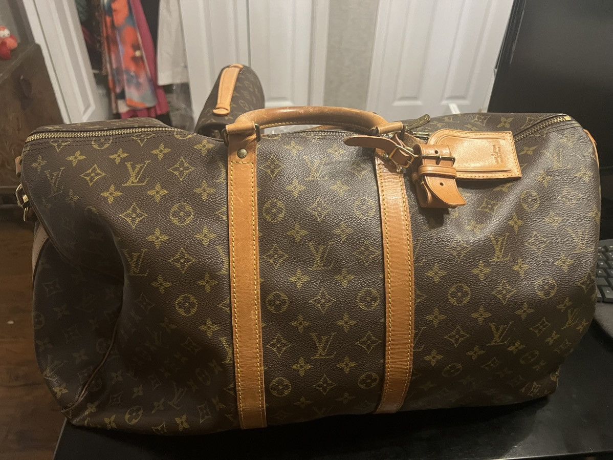 Louis Vuitton Louis Vuitton Keepall 55 Bandoulière Canvas Duffel Bag Size ONE SIZE - 4 Thumbnail