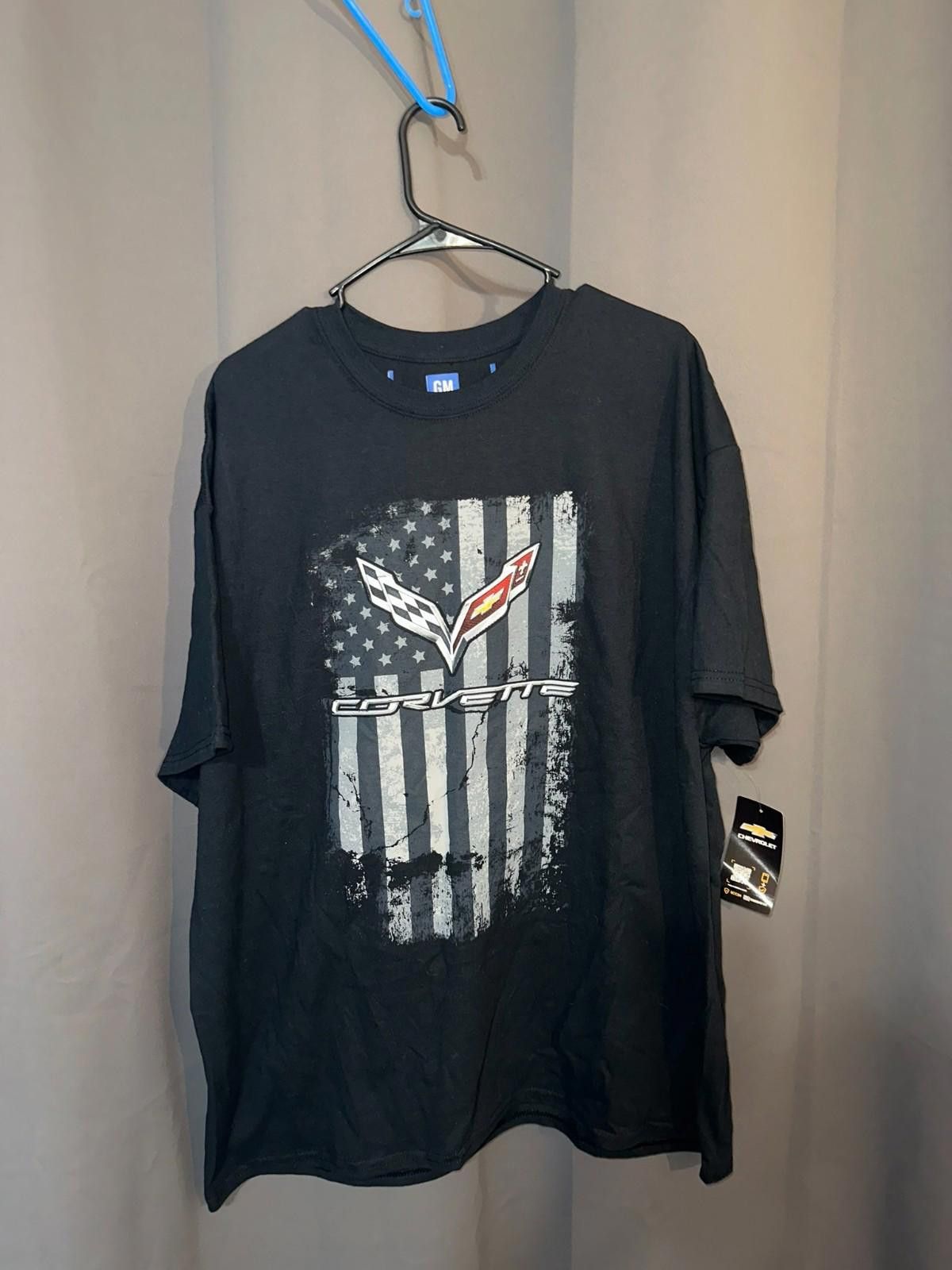 GmbH Corvette Tee 2XL GM Licensed Grayscale Flag Graphic Made USA Size US XXL / EU 58 / 5 - 1 Thumbnail