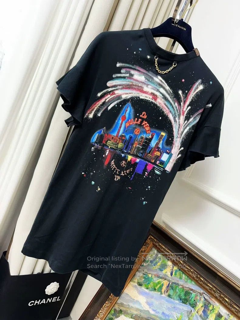 Louis Vuitton Louis Vuitton Neon Urban Print Lotus Leaf T-Shirt Short Sl Size XS / US 0-2 / IT 36-38 - 1 Thumbnail