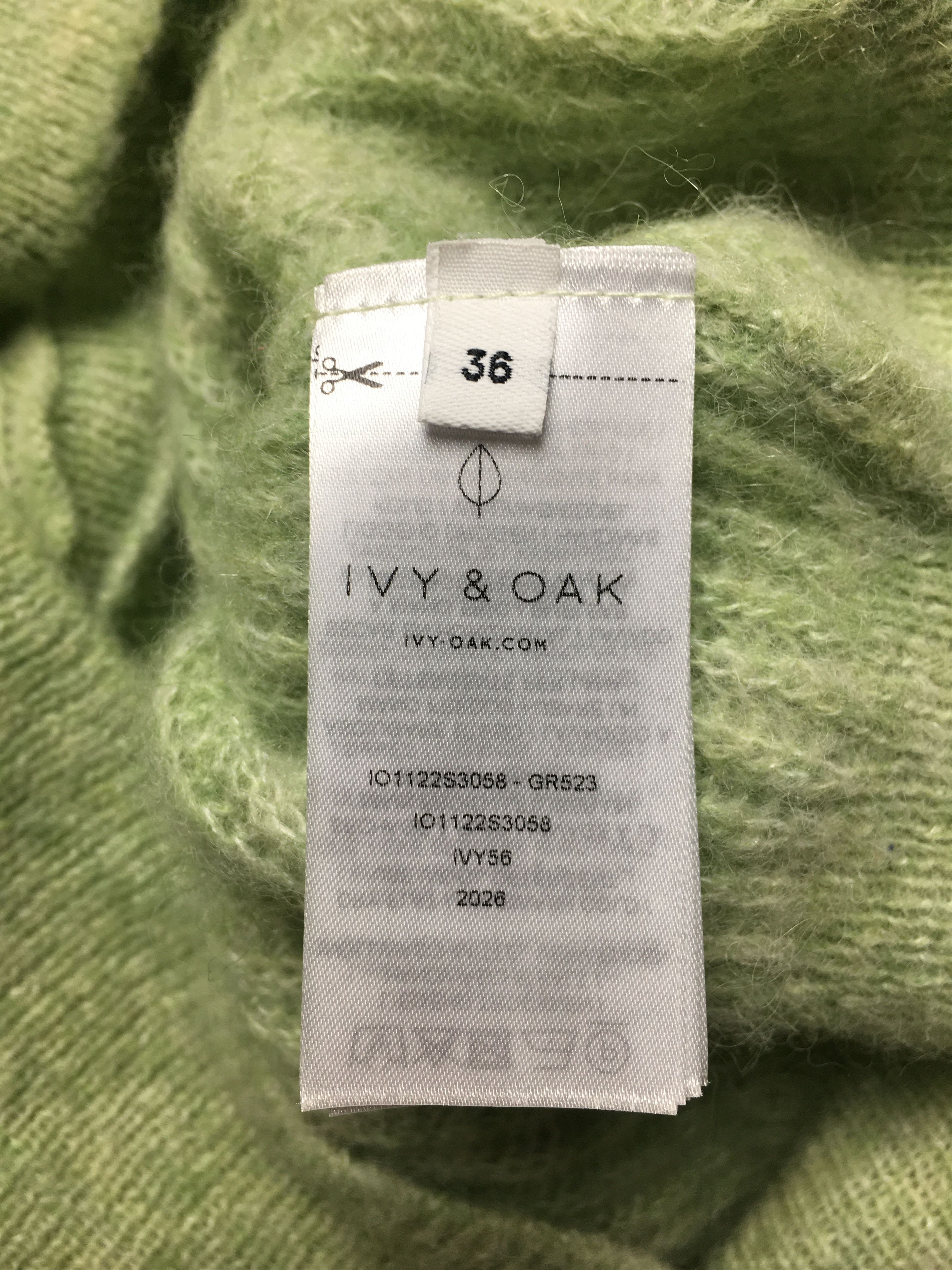 Other IVY & OAK Alpaca Wool Cardigan Light Green EU 36 Size S / US 4 / IT 40 - 10 Thumbnail