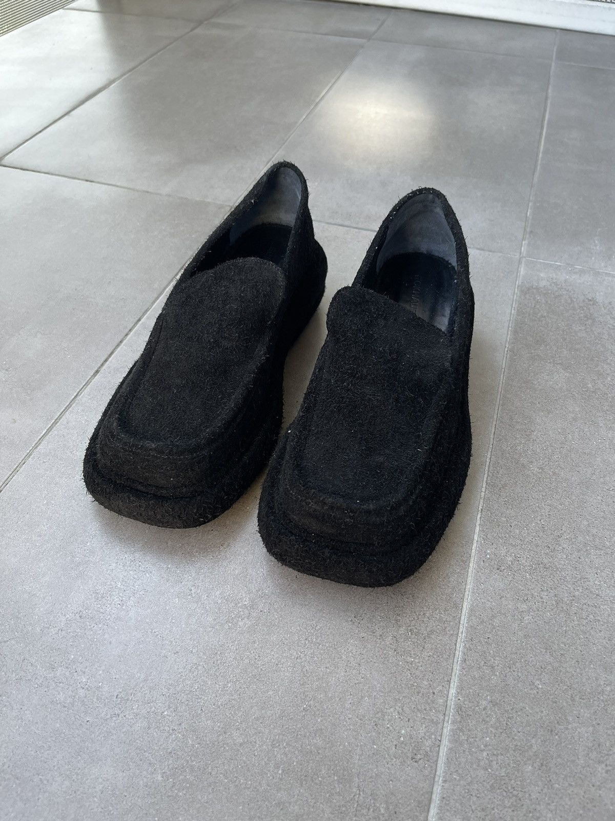Eckhaus Latta !DS! FW23 Eckhaus Latta Stacked M Black Suede Loafers Size US 11 / EU 44 - 6 Thumbnail