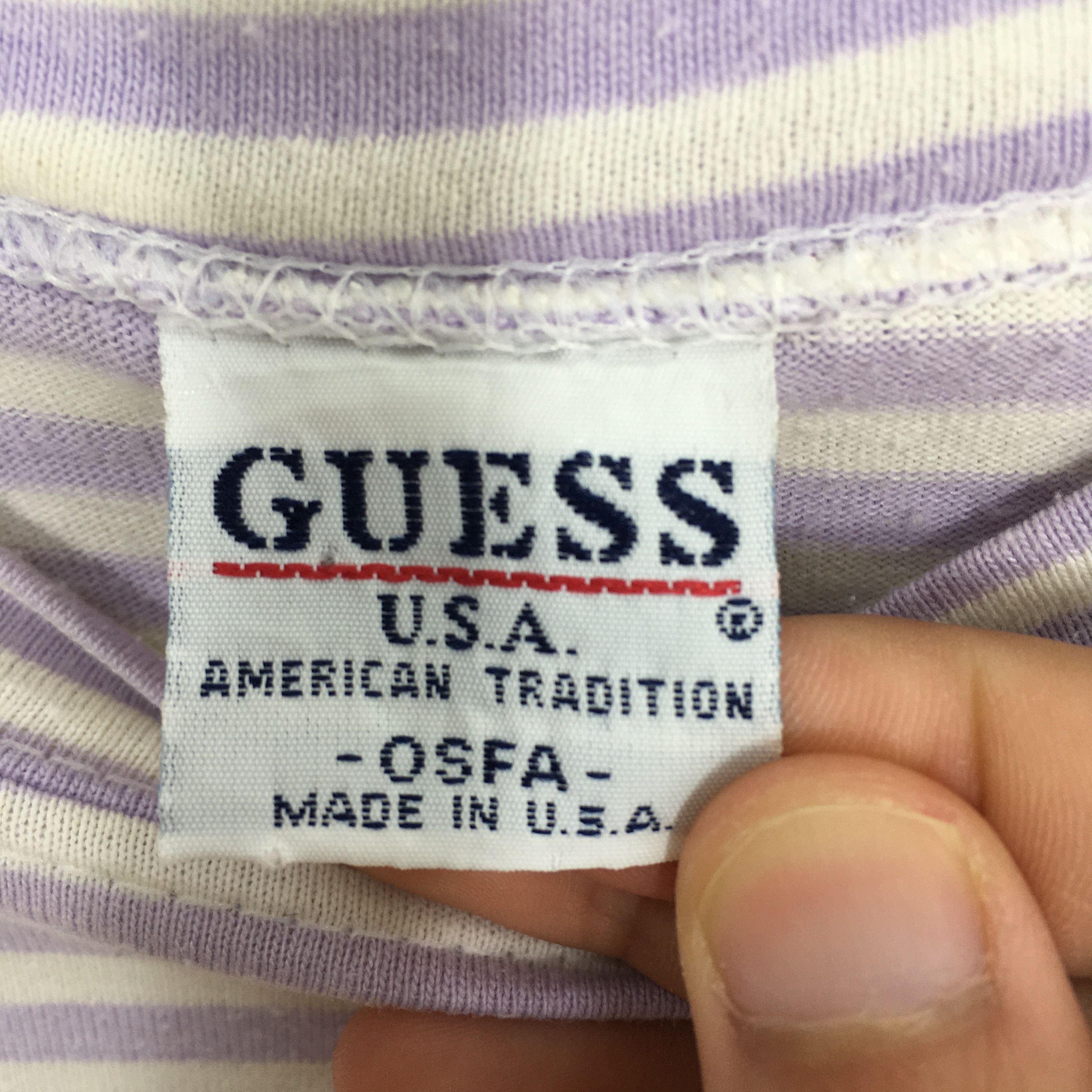 A$AP Rocky × Guess × Vintage Vintage Guess Jeans Usa Asap Rock Stripes Tshirt Medium Size US M / EU 48-50 / 2 - 6 Thumbnail