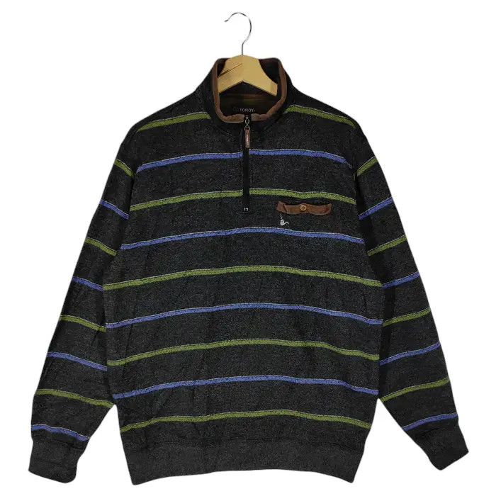 Japanese Brand Vintage Toroy Striped Sweatshirts Size US L / EU 52-54 / 3 - 1 Thumbnail