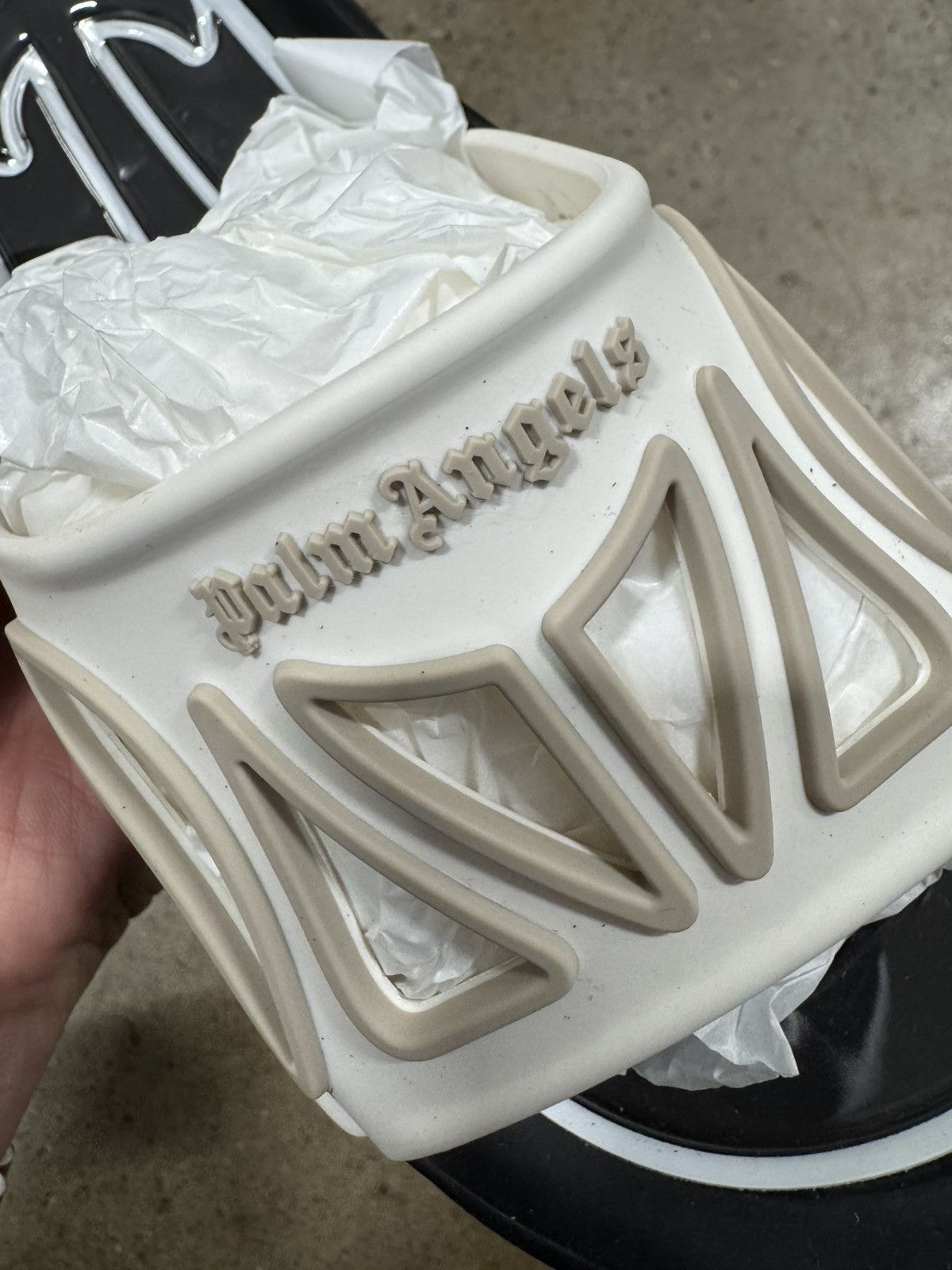 Palm Angels Rubber Slides New 450$ in Black, Men's (Size 10) — image 4 of 6