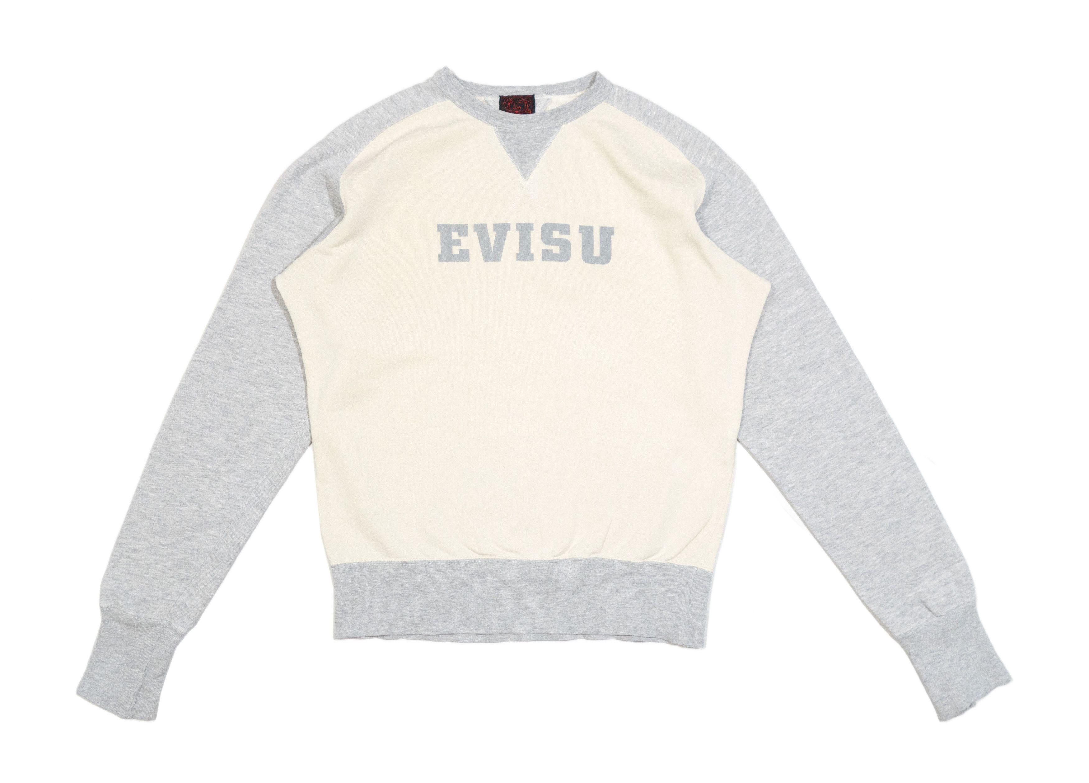 Evisu Big Center Logo Two-Tone Crewneck Sweatshirt Made in Italy Size US M / EU 48-50 / 2 - 1 Thumbnail