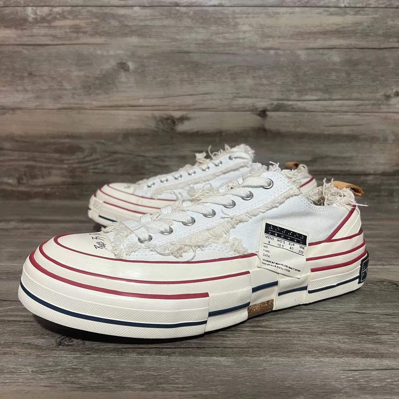 xVESSEL xVESSEL G.O.P. Lows Low-Top Sneaker White/Red 41 Size US 8 / EU 41 - 1 Thumbnail