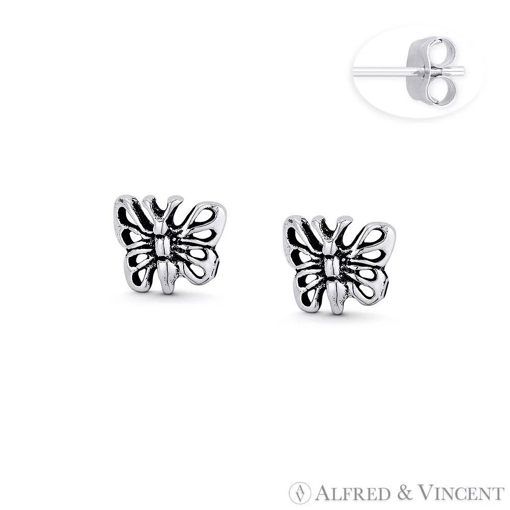 Other Rustic Butterfly Insect Charm Stud Earrings Size ONE SIZE - 1 Preview
