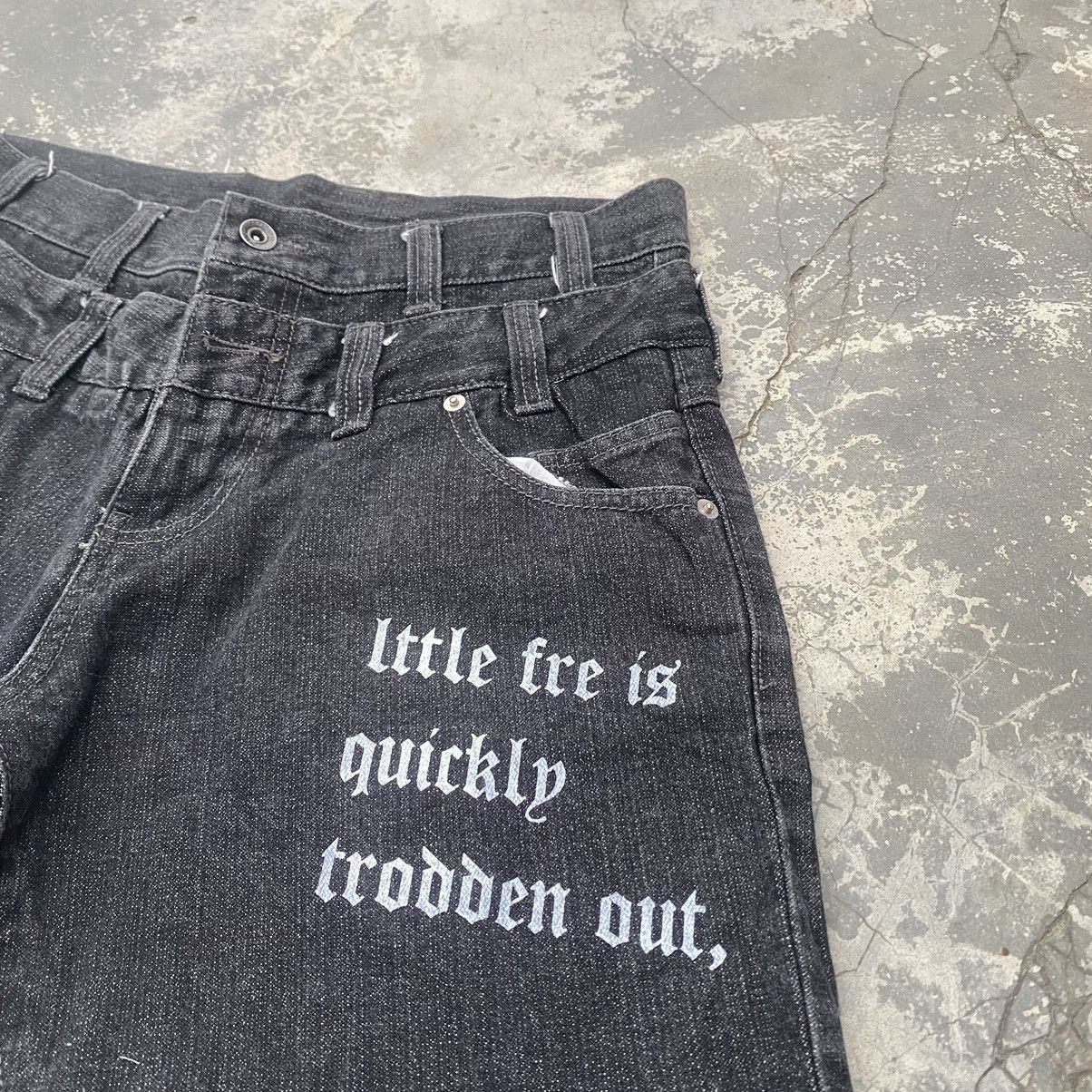 If Six Was Nine × Japanese Brand × Seditionaries Punk Poem Denim Short Size US 30 / EU 46 - 4 Thumbnail