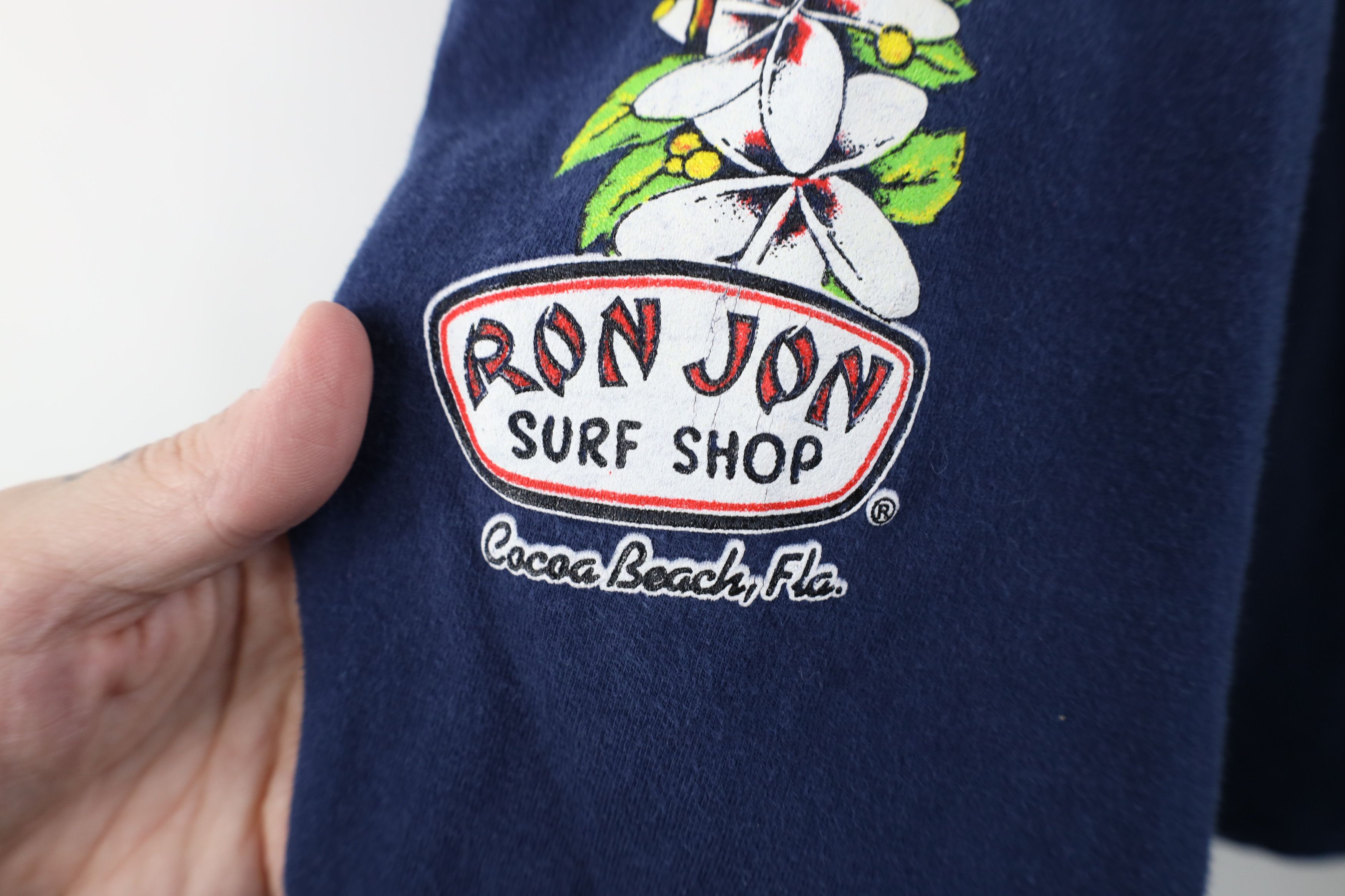Vintage Vintage Ron Jon Surf Shop Spell Out Surf Long Sleeve T-Shirt Size US M / EU 48-50 / 2 - 8 Thumbnail