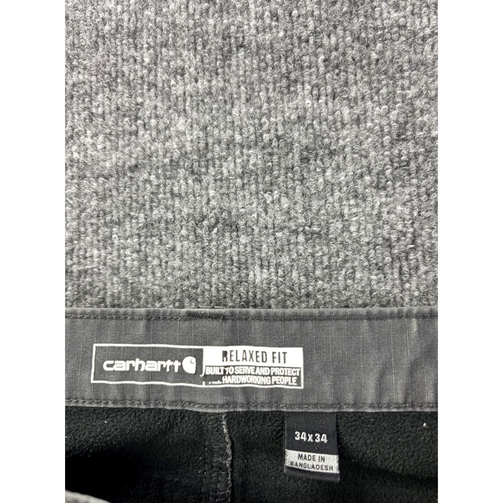 Carhartt Carhartt Pants Mens 34x31 Gray Relaxed Work Cargo Insulated Fleece Lined BN5491-M Size US 34 / EU 50 - 2 Thumbnail