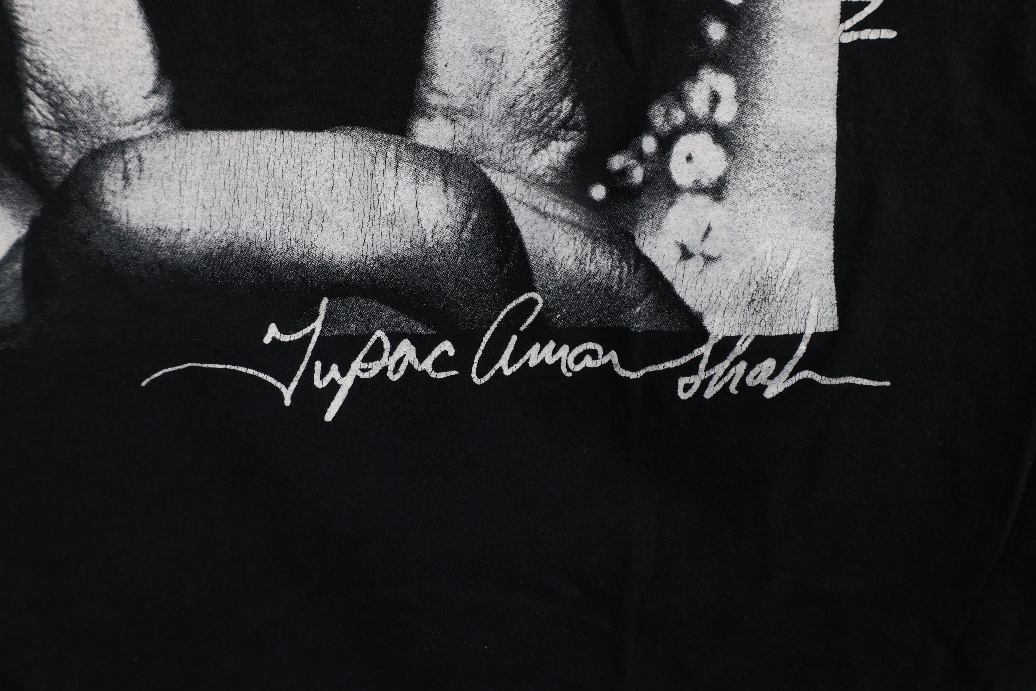Vintage Vintage Y2K 2Pac What of Fame Face Hip Hop Rap T-Shirt Black Size US L / EU 52-54 / 3 - 5 Thumbnail