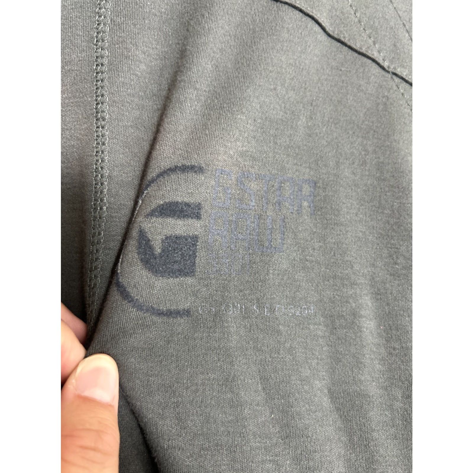 Vintage G Star Raw Mens XL Sweatshirt Full Zip Long Sleeve 100% Cotton Gray Stars Size US XL / EU 56 / 4 - 7 Thumbnail