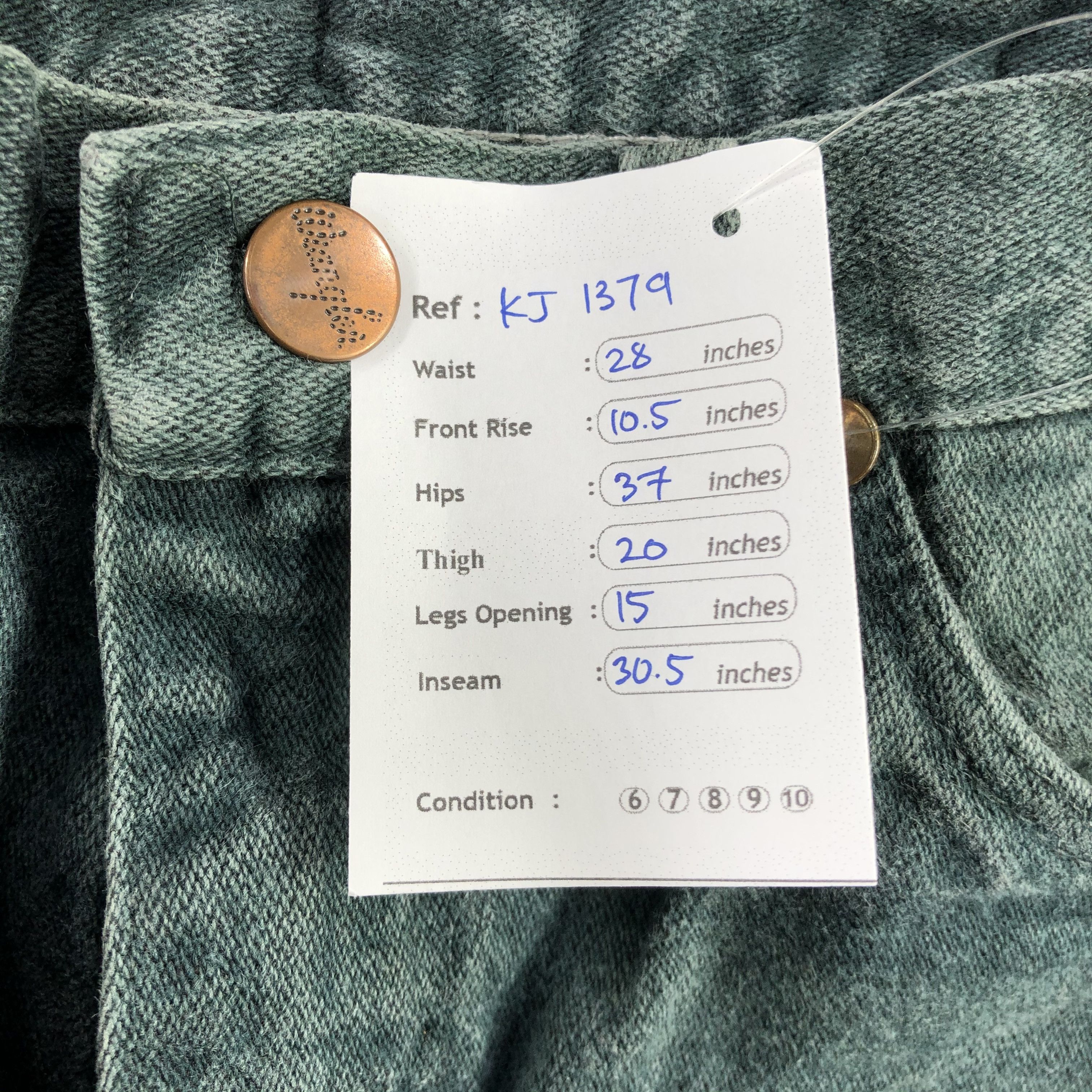 Wrangler Vintage Wrangler Jeans Faded Green Denim KJ1379 Size US 28 / EU 44 - 9 Thumbnail