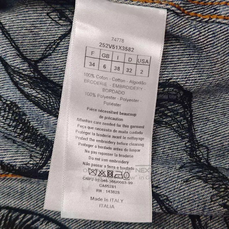 Dior Dior Washed blue embroidered bee denim jacket Size XXS / US 00 / IT 34 - 6 Thumbnail