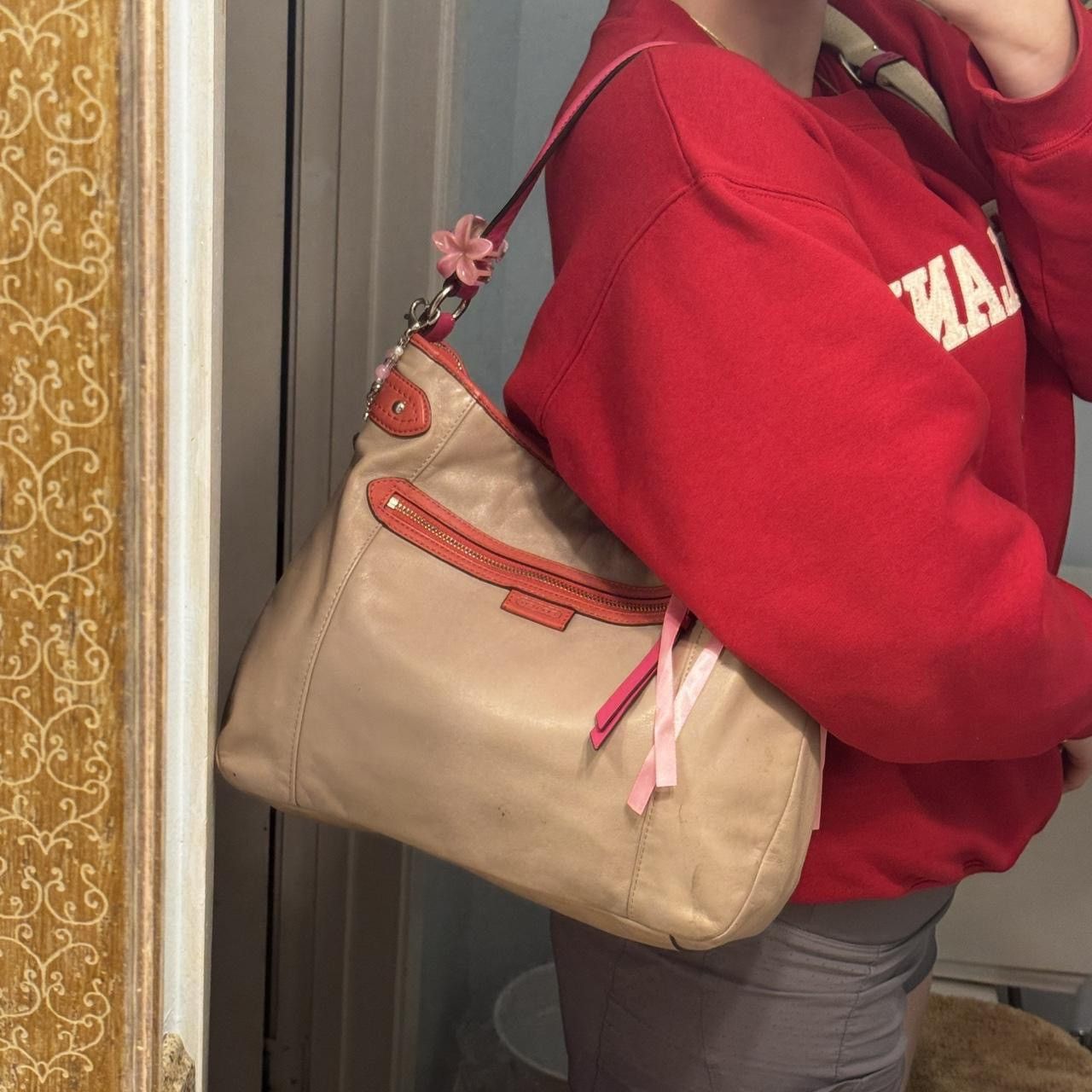 Coach Y2K Coach 2-Tone Beige & Pink Convertible Bag Size ONE SIZE - 8 Thumbnail