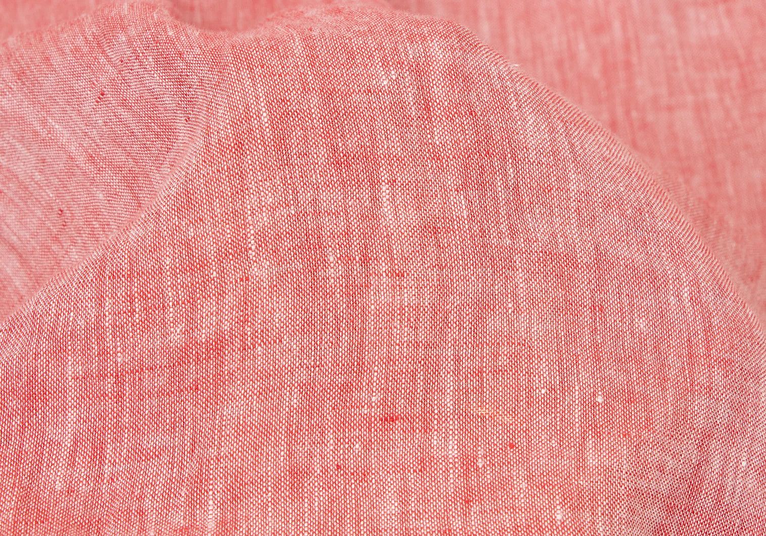 Issey Miyake Linen Collarless Short Sleeve Shirt in Red and White Size US S / EU 44-46 / 1 - 11 Thumbnail