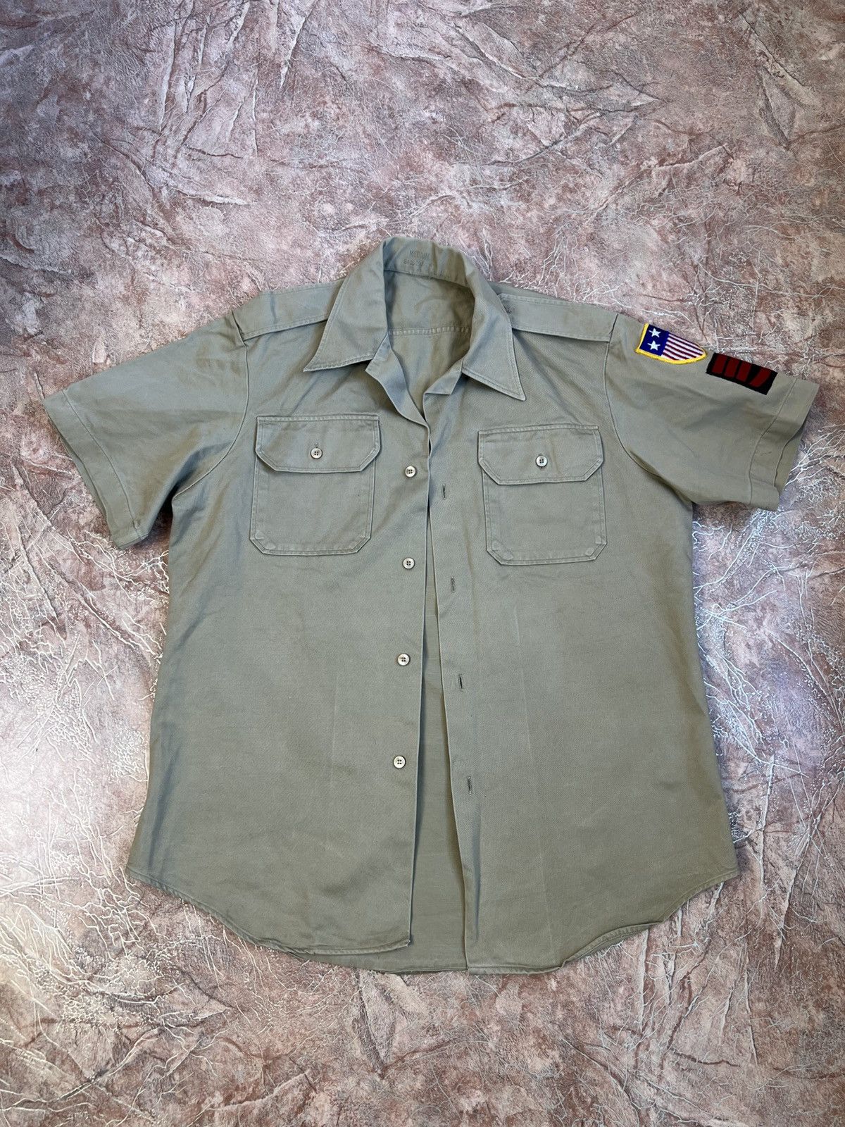 Other Vintage US Army Quarter Shirt Khaki military Size US M / EU 48-50 / 2 - 2 Thumbnail
