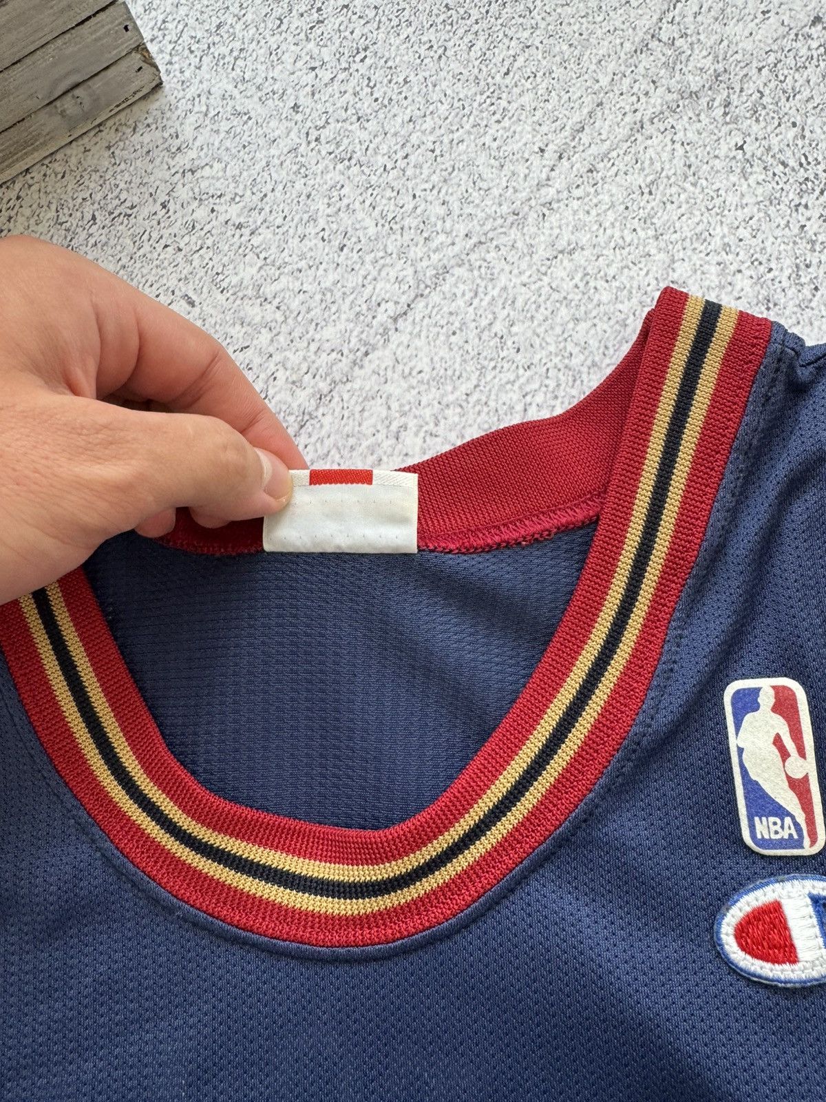 Champion × NBA × Vintage 1993/1995 DENVER NUGGETS BASKETBALL JERSEY DIKEMBE MUTOMBO Size US L / EU 52-54 / 3 - 7 Thumbnail
