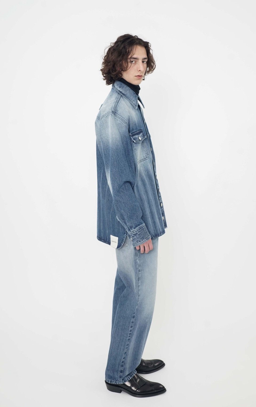 Namacheko New With Tags FW24-25 Hank Denim Shirt in Washed Blue size L Size US L / EU 52-54 / 3 - 2 Thumbnail