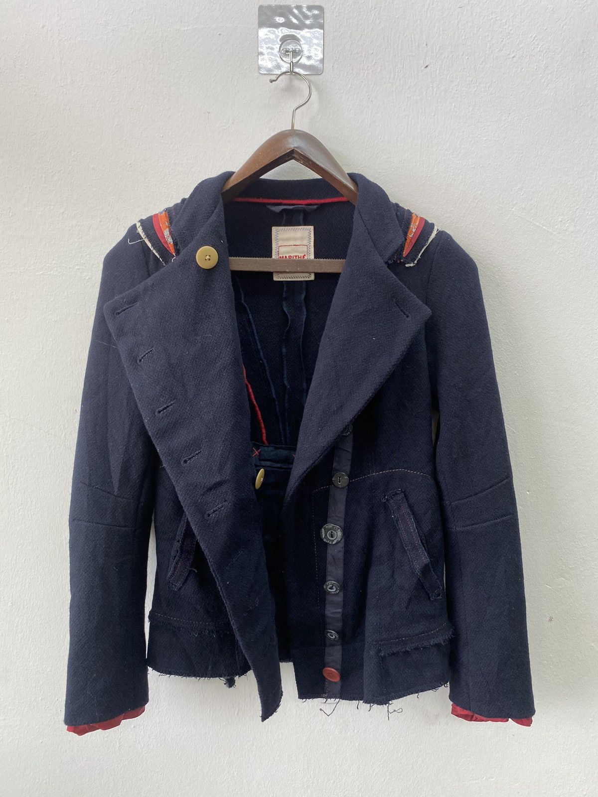 Marithe + Francois Girbaud Dark blue Marithé & François Girbaud wool jacket Size M / US 6-8 / IT 42-44 - 2 Thumbnail