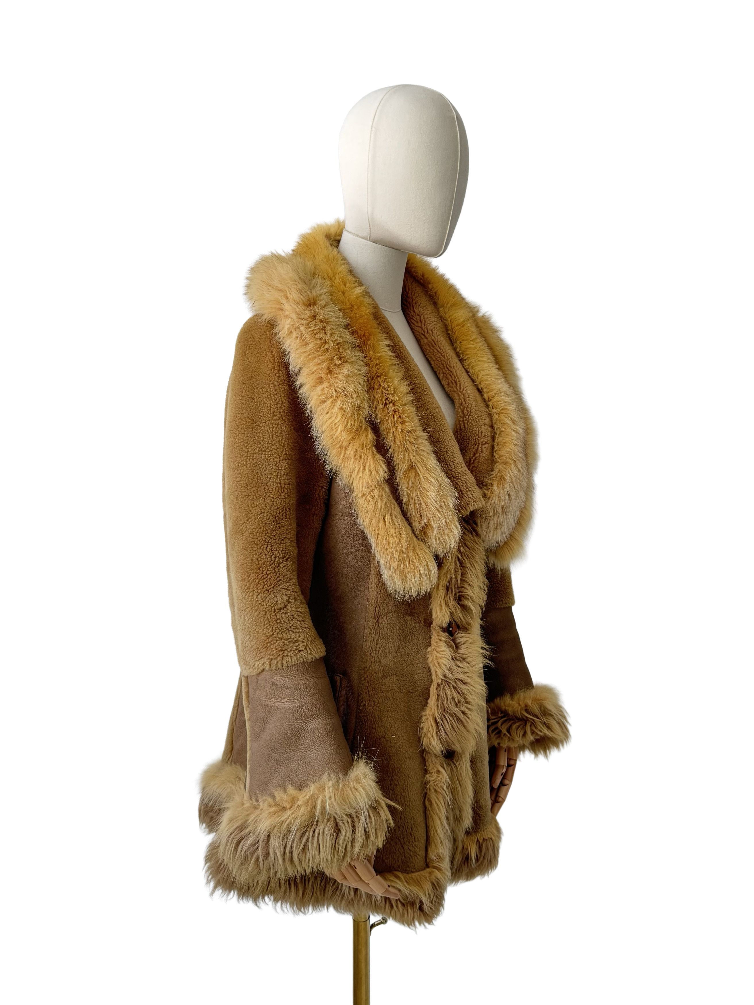 Vintage Vintage Real Sheepskin Coat Size S / US 4 / IT 40 - 1 Thumbnail