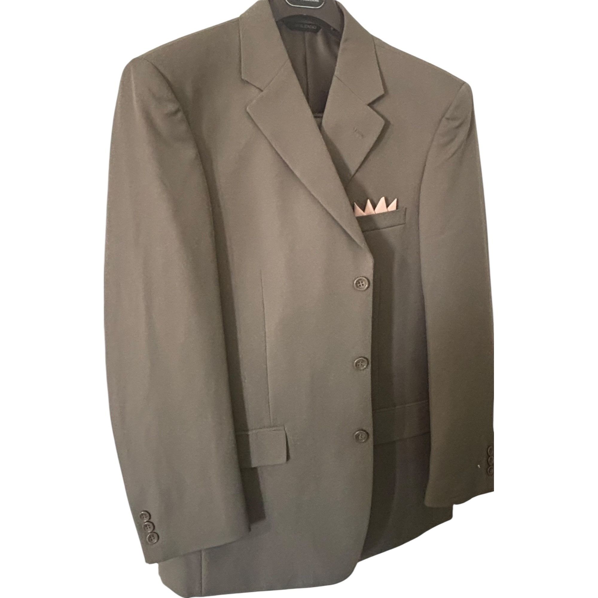 Other Bolzano Men’s Blazer – Size 40R – Taupe with Pink Pocket Squ Size 40R - 3 Thumbnail