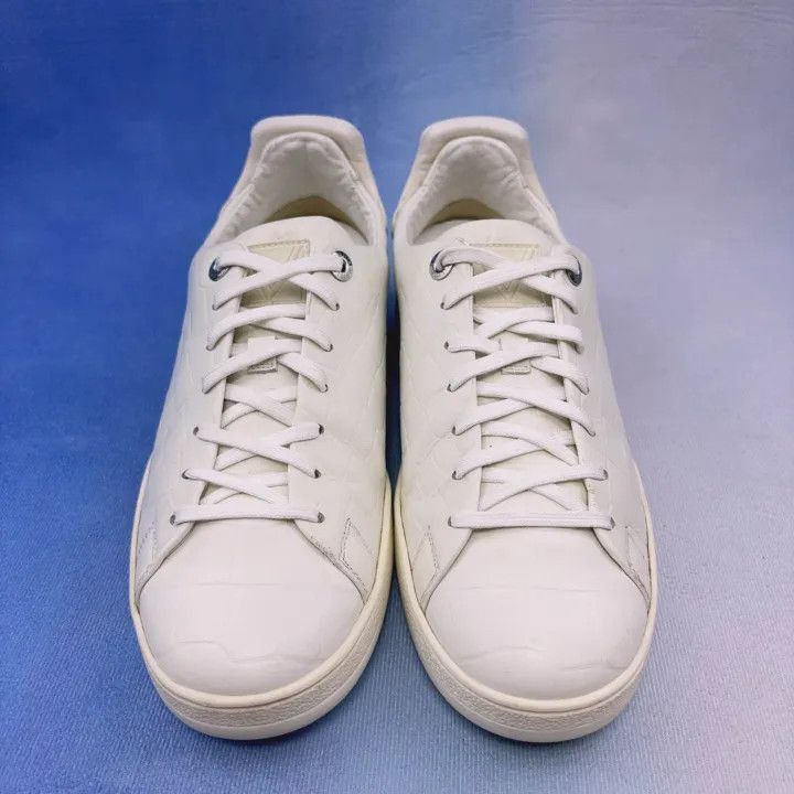 Louis Vuitton Louis Vuitton White Crocodile Skin Casual Sneakers -2508 Size US 8 / EU 41 - 1 Thumbnail
