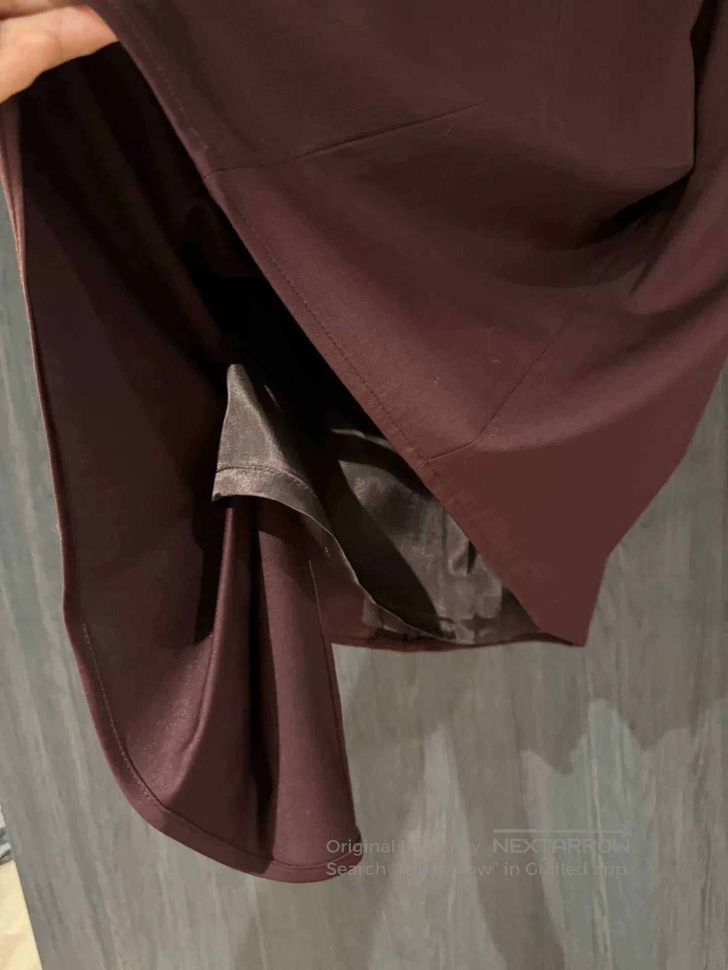 A.F. Vandevorst A.F.Vandevorst Wine Red Structured Midi Skirt. Size 41" - 5 Thumbnail