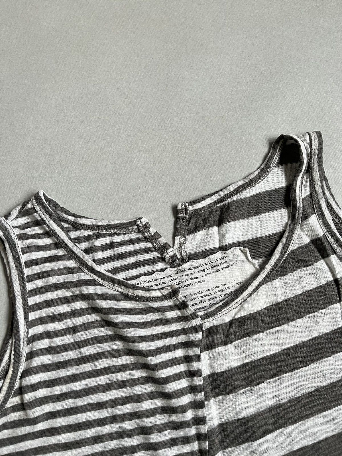 Rundholz RUNDHOLZ Black Label Striped Asymmetrical Grey Tank Top Size S / US 4 / IT 40 - 2 Thumbnail