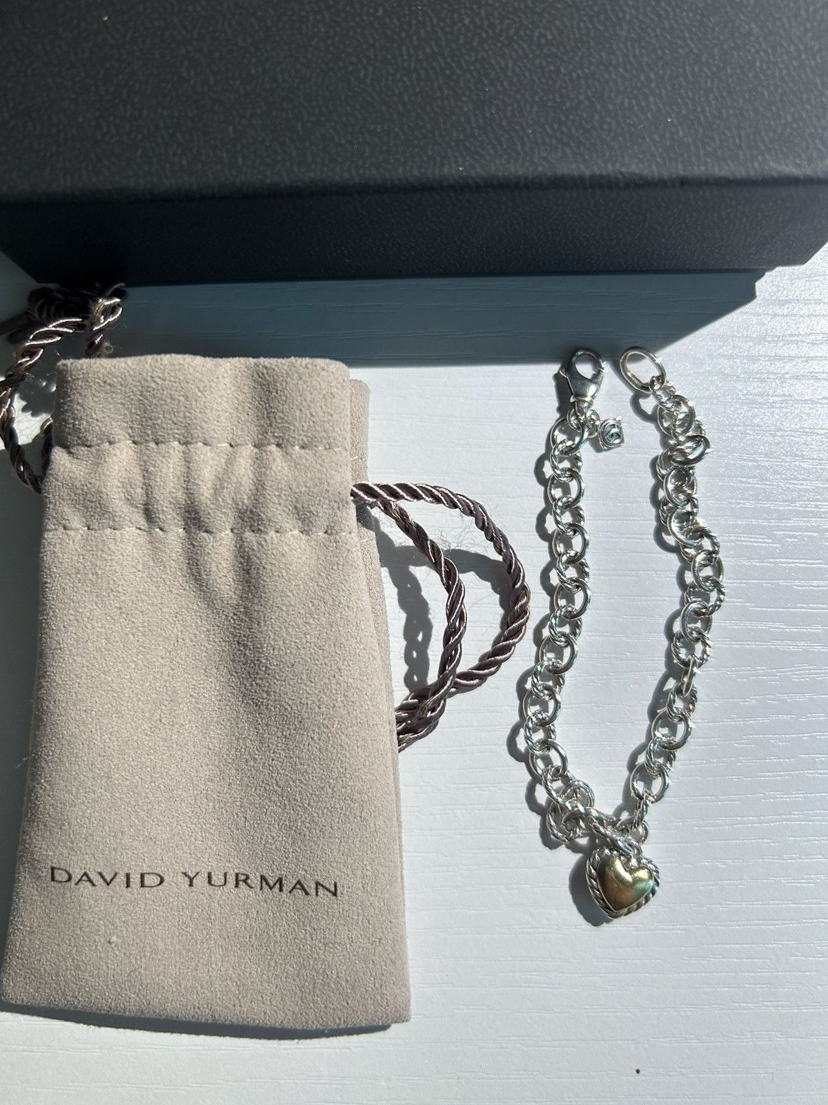 image of David Yurman Cable Collectibles Cookie Classic Heart Bracelet in Silver, Women's