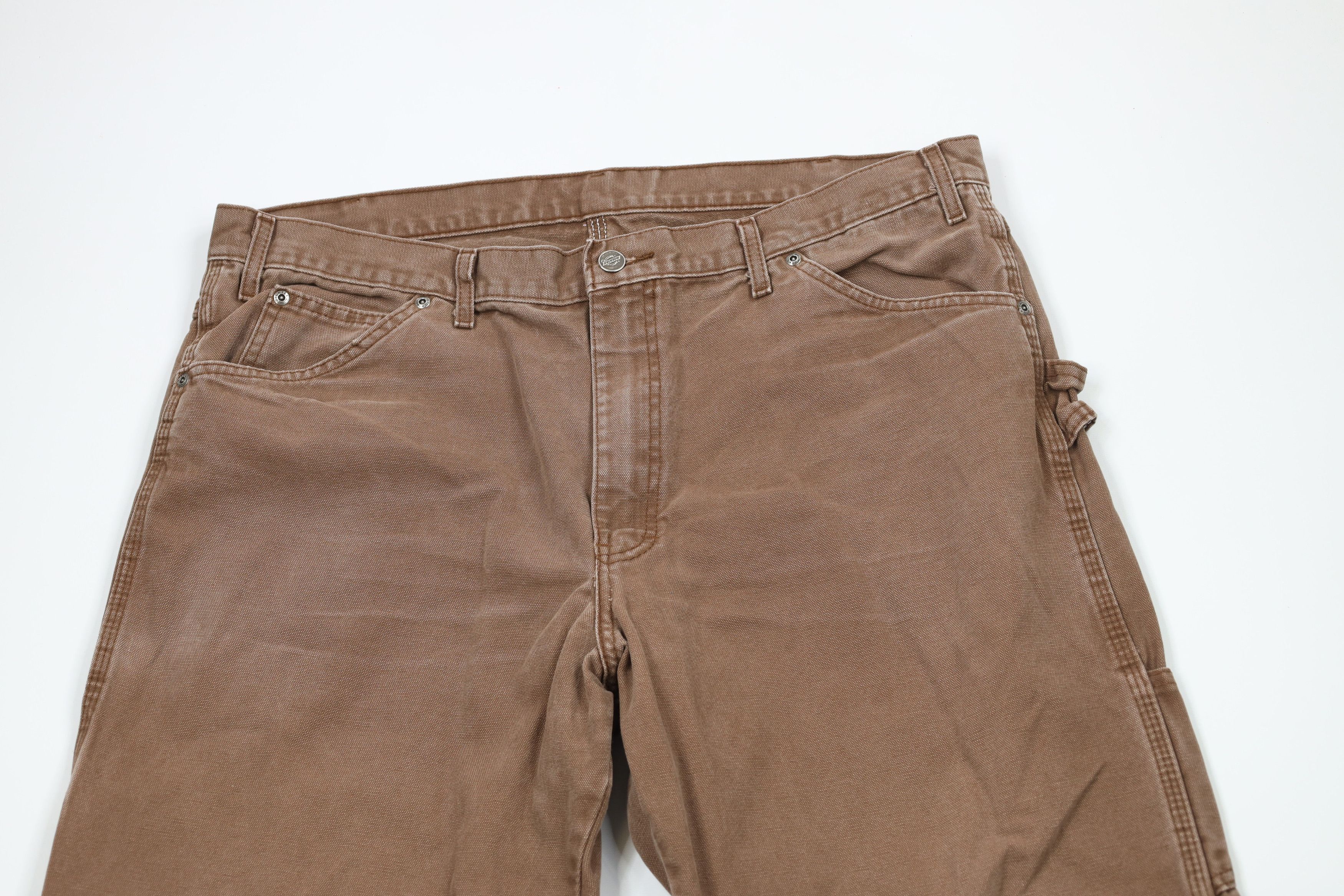 Dickies × Vintage Vintage Dickies Spell Out Canvas Wide Leg Dungaree Pants Size US 38 / EU 54 - 2 Thumbnail