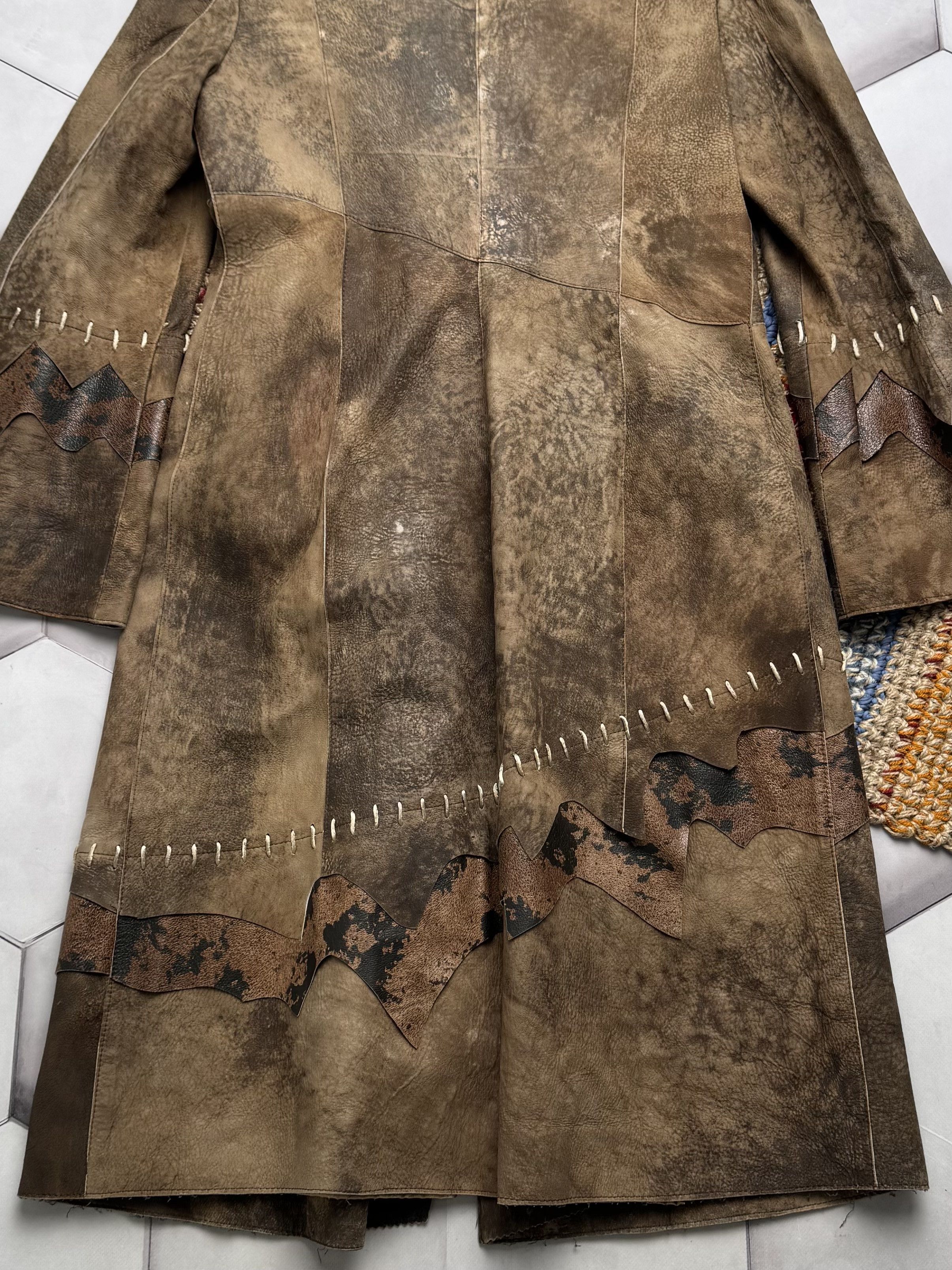 Vintage Vintage Leather Faded Coat (E4) Size L / US 10 / IT 46 - 8 Thumbnail
