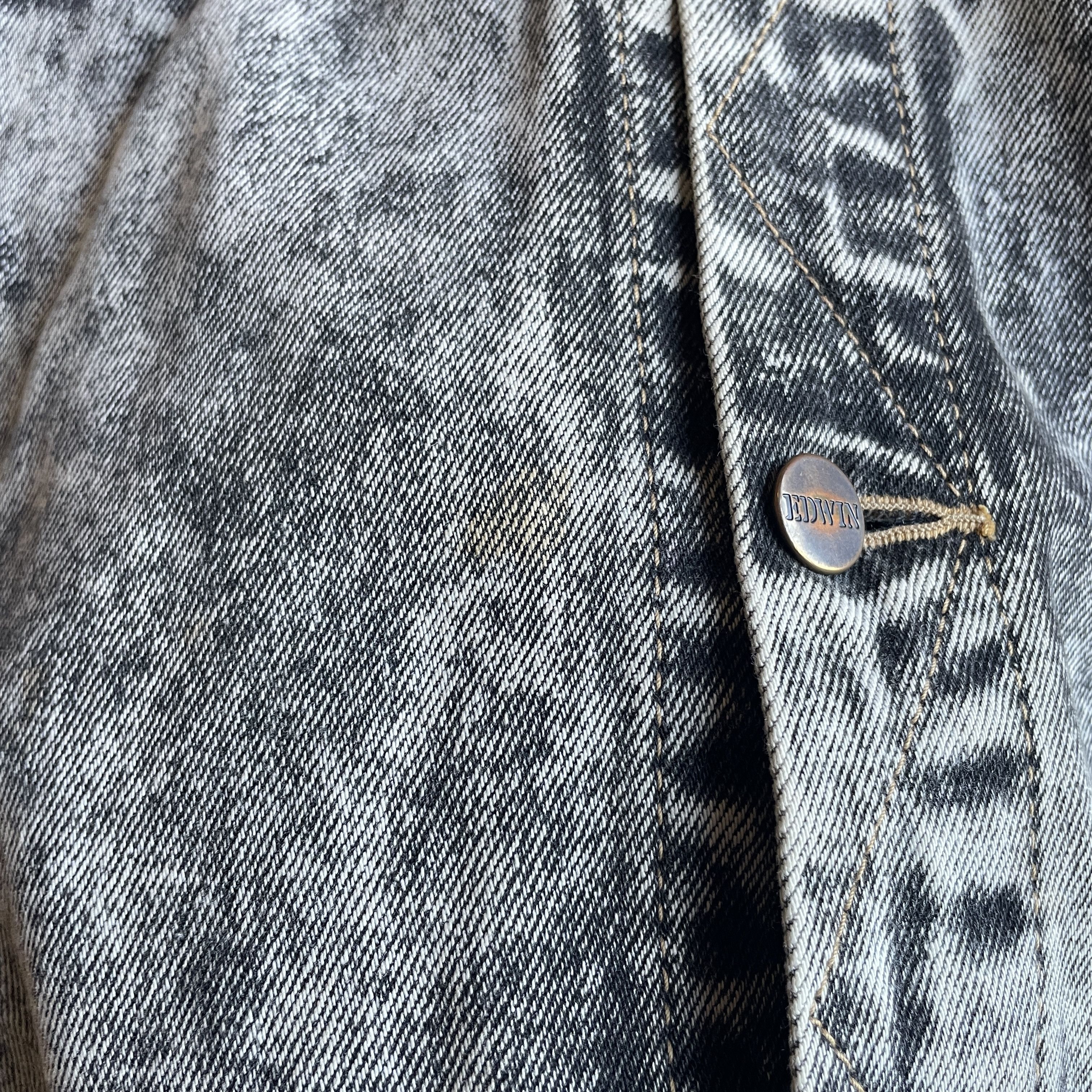 Edwin Edwin Bowie Rebel Rebel Made in Japan Vintage Denim Jacket Size US S / EU 44-46 / 1 - 8 Thumbnail