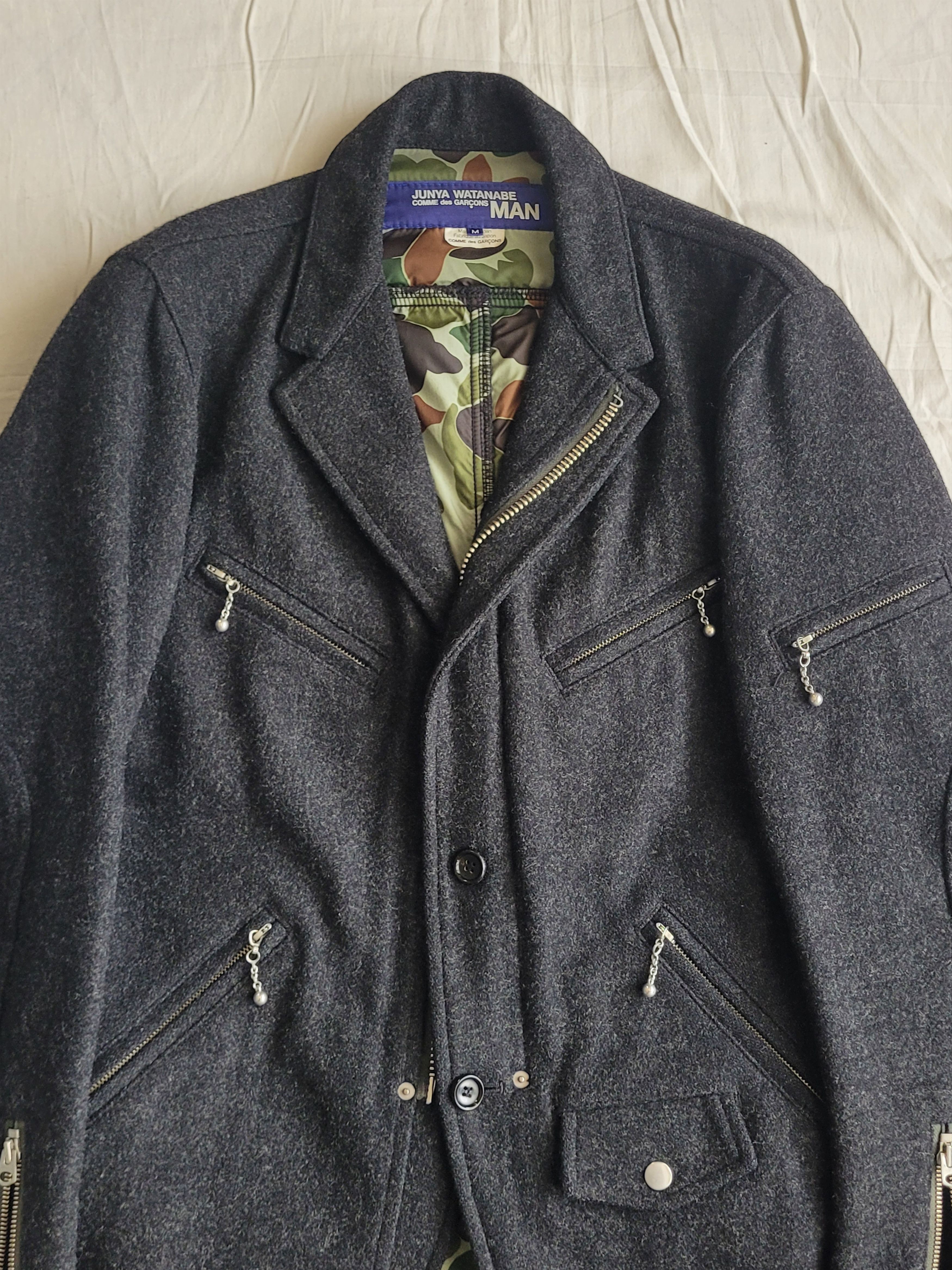 Junya Watanabe Junya Watanabe 2007 runway multi-zip woolen biker jacket Size US M / EU 48-50 / 2 - 5 Thumbnail